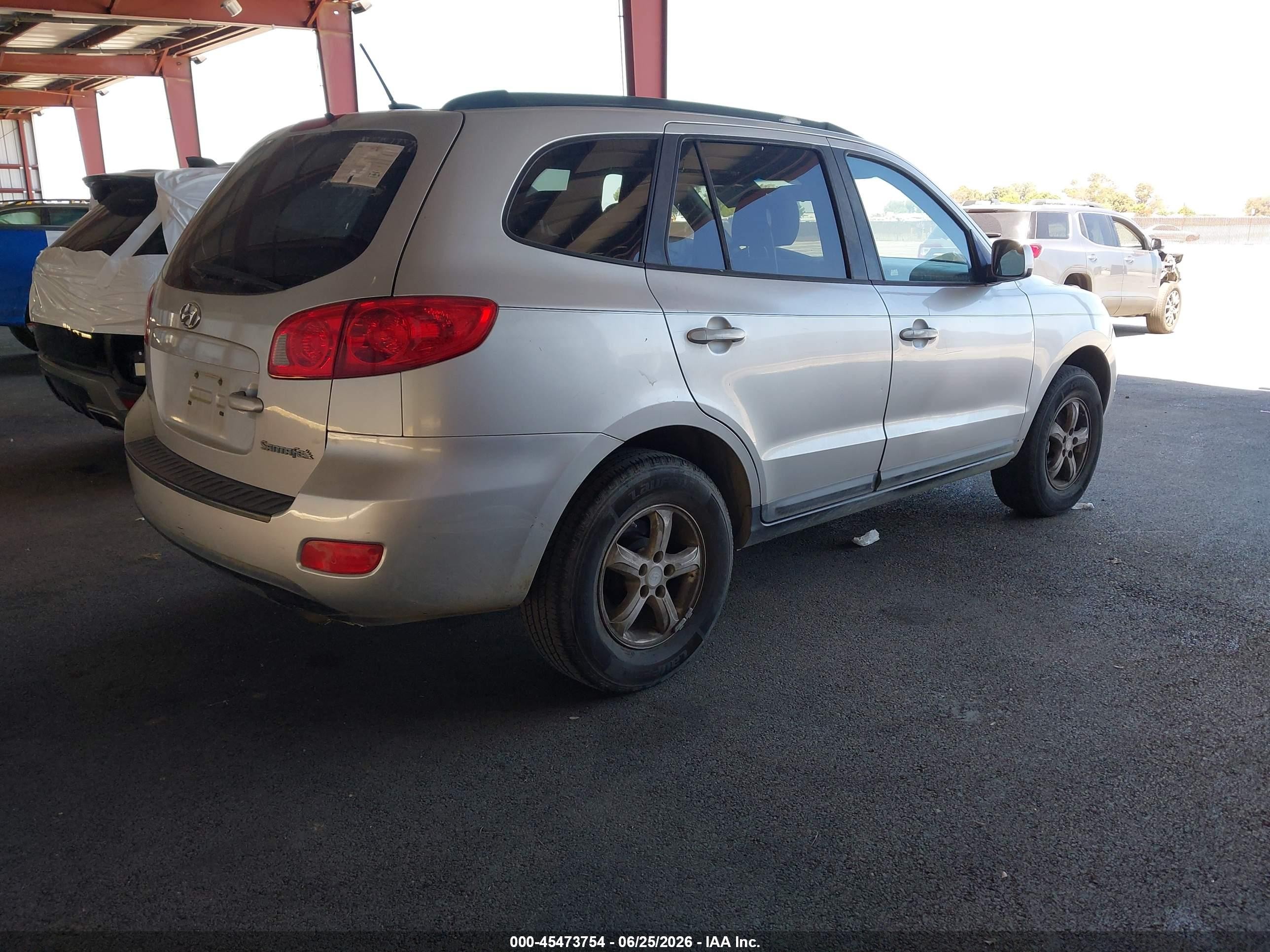 2008 Hyundai Santa Fe Gls Silver vin: 5NMSG13D28H129703