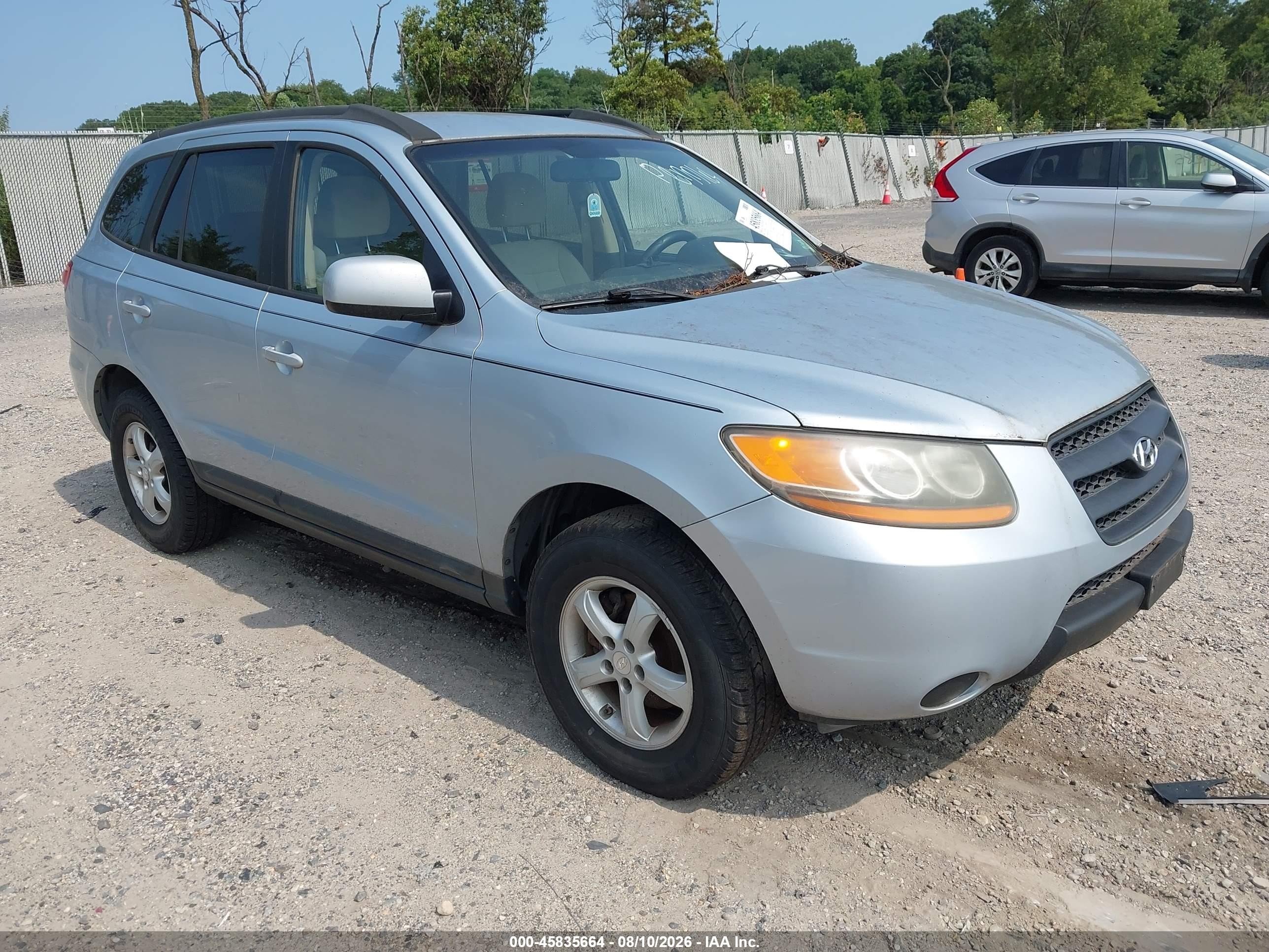2008 Hyundai Santa Fe Gls Light Blue vin: 5NMSG13D28H172230