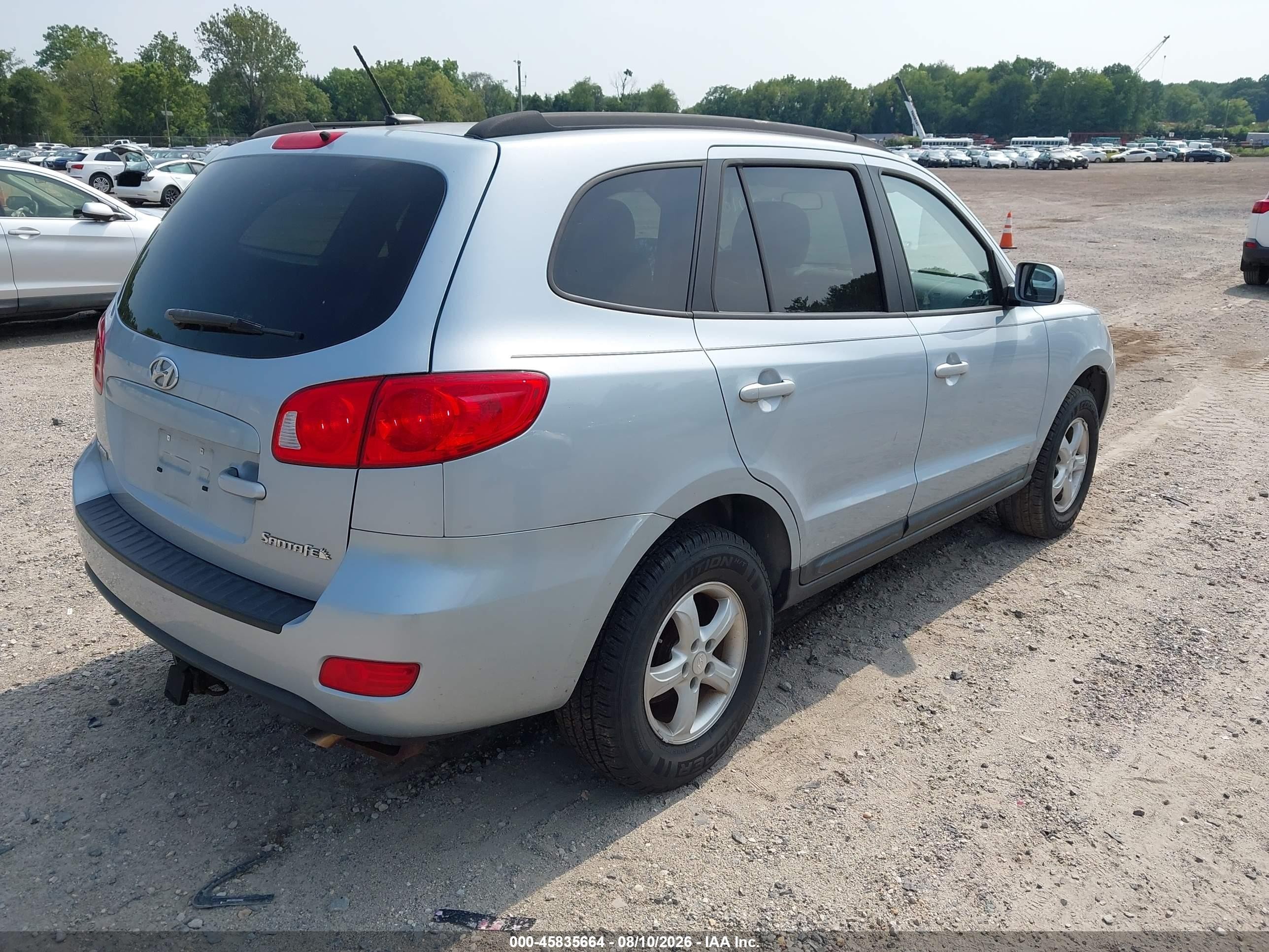 2008 Hyundai Santa Fe Gls Light Blue vin: 5NMSG13D28H172230