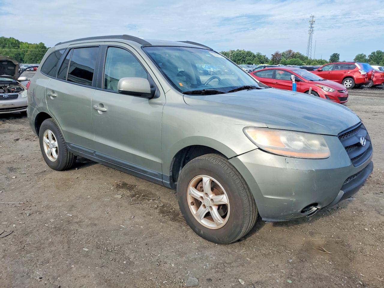 2008 Hyundai Santa Fe Gls Green vin: 5NMSG13D28H178884