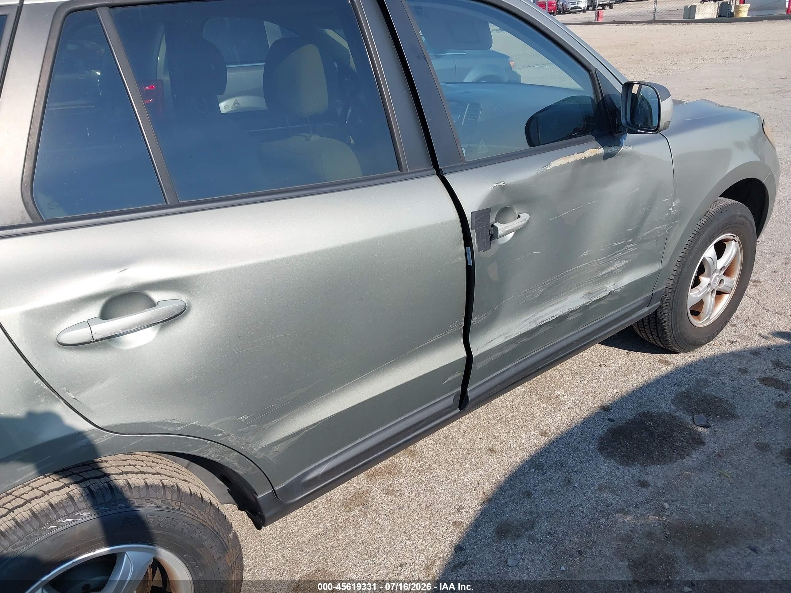 2008 Hyundai Santa Fe Gls Серый vin: 5NMSG13D28H226089