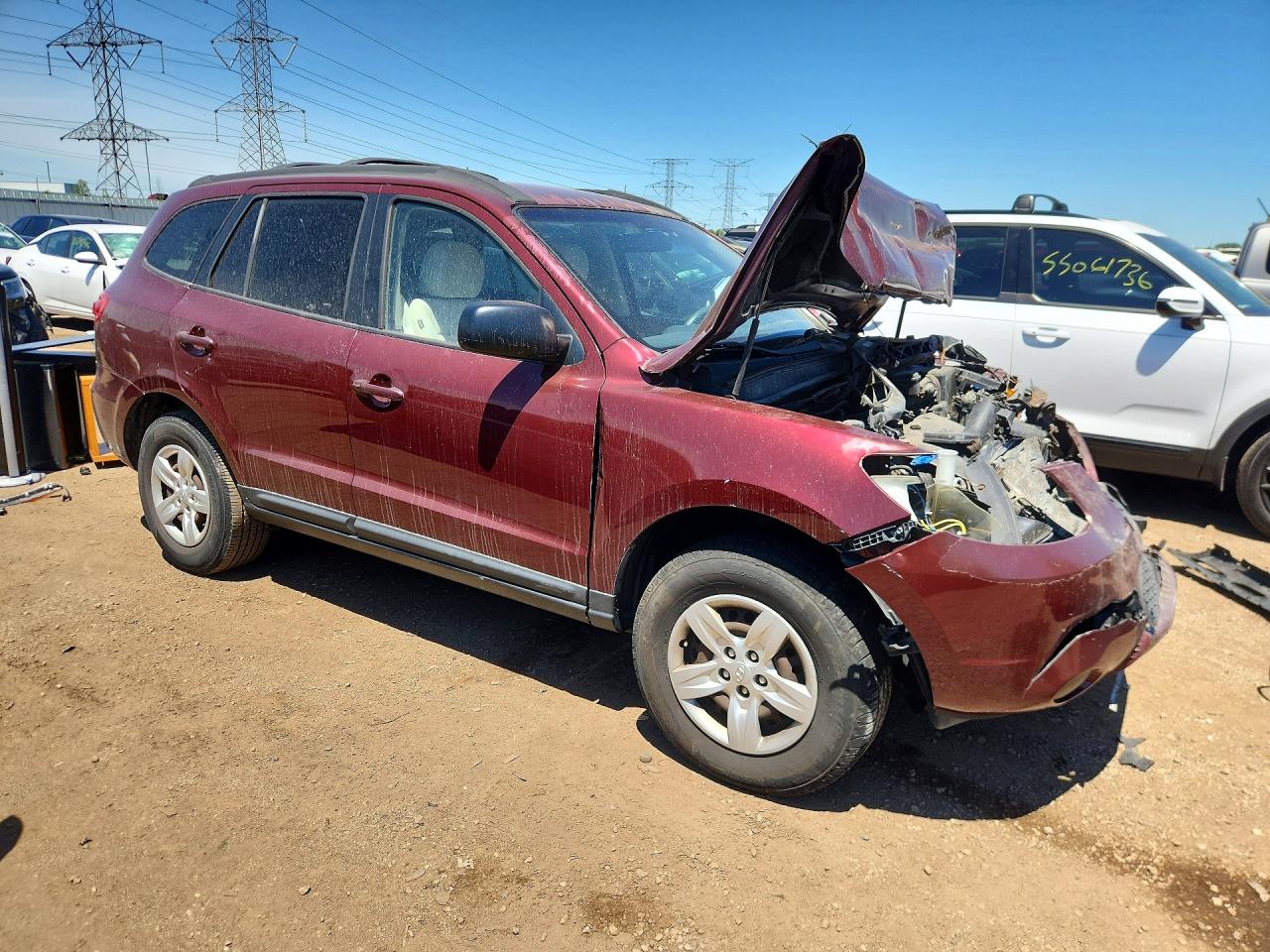 2009 Hyundai Santa Fe Gls Red vin: 5NMSG13D29H238812