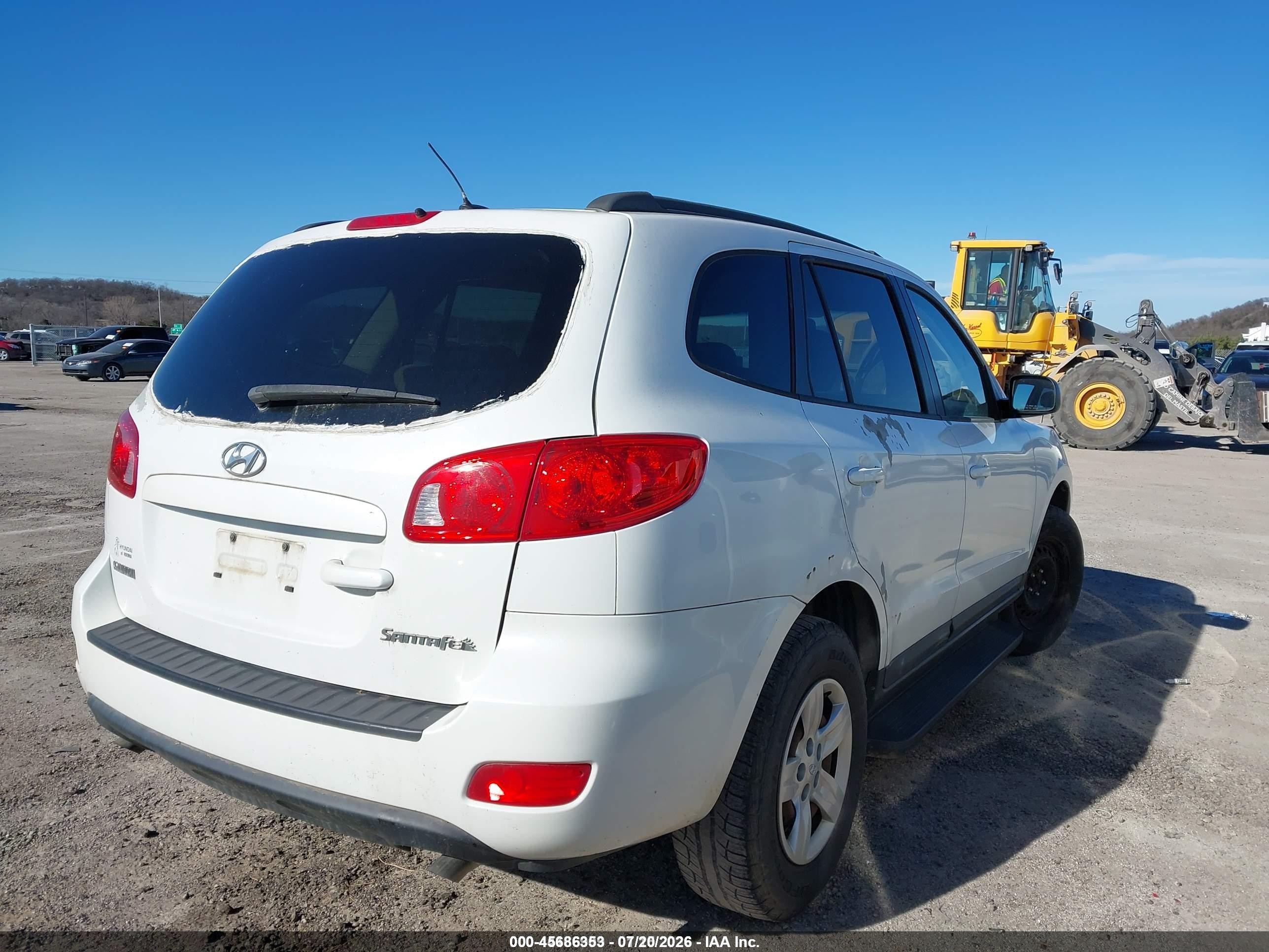 2009 Hyundai Santa Fe Gls White vin: 5NMSG13D29H258462