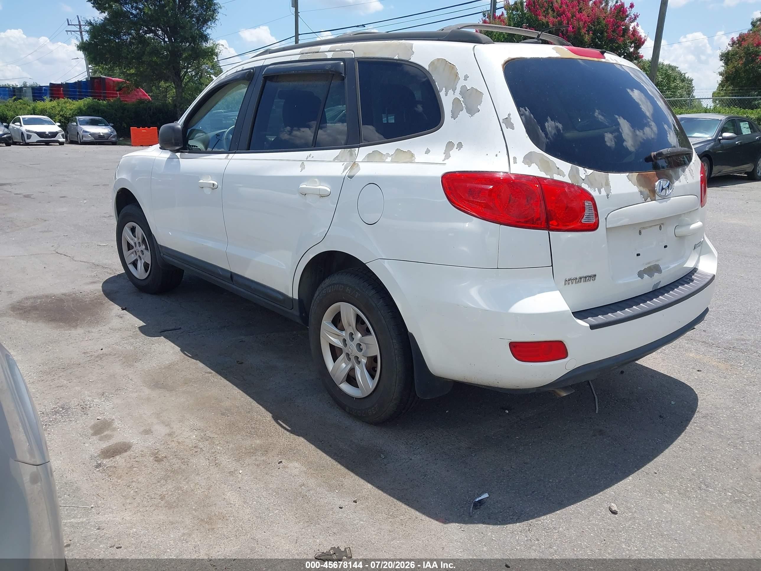 2009 Hyundai Santa Fe Gls Белый vin: 5NMSG13D29H306042