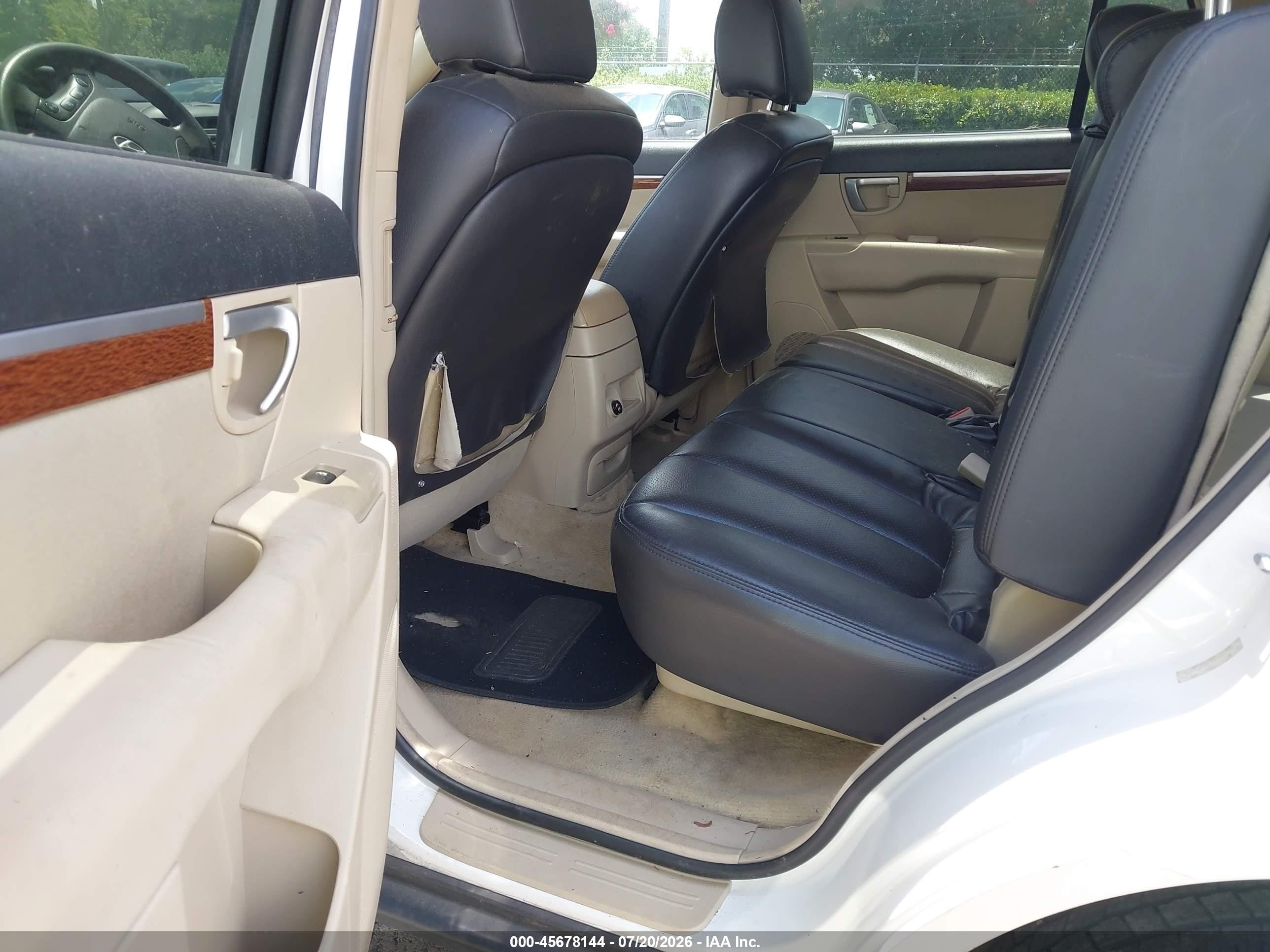 2009 Hyundai Santa Fe Gls Белый vin: 5NMSG13D29H306042