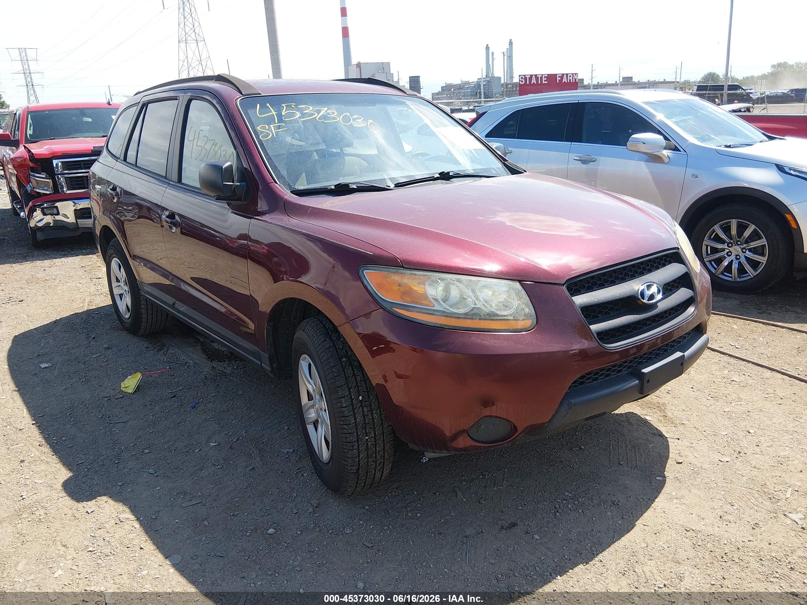 2009 Hyundai Santa Fe Gls Red vin: 5NMSG13D29H319292