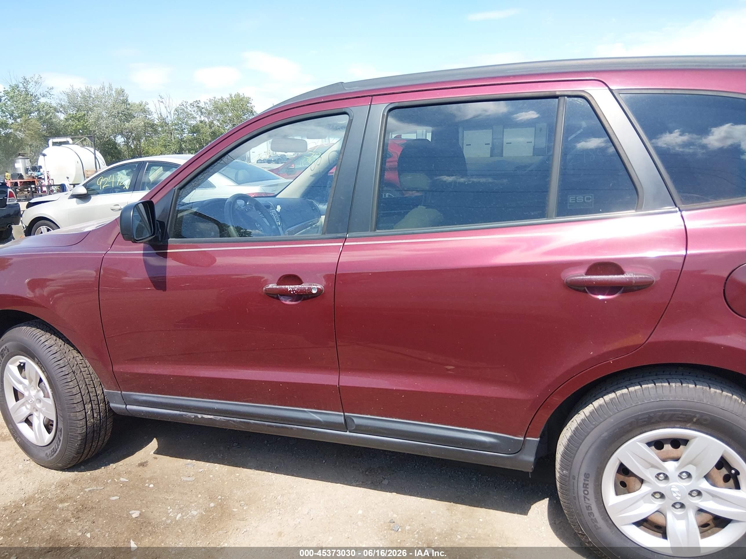 2009 Hyundai Santa Fe Gls Red vin: 5NMSG13D29H319292