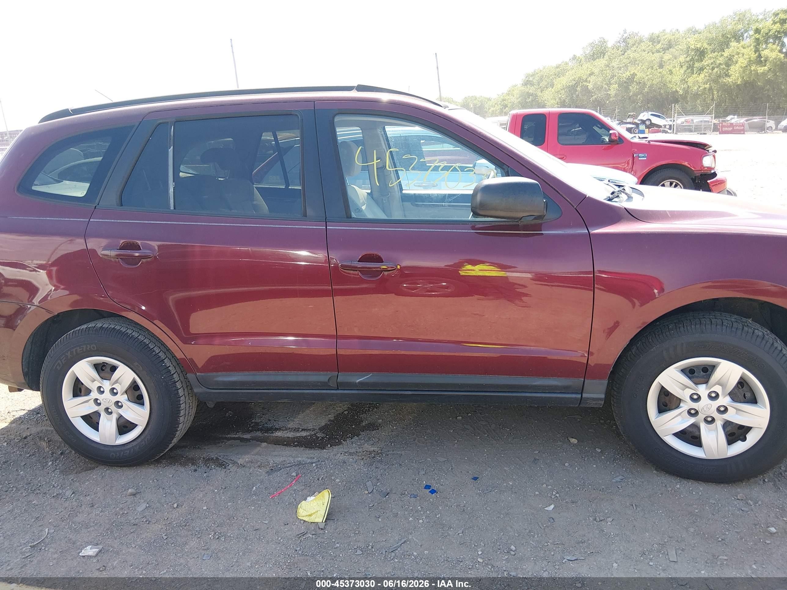 2009 Hyundai Santa Fe Gls Red vin: 5NMSG13D29H319292