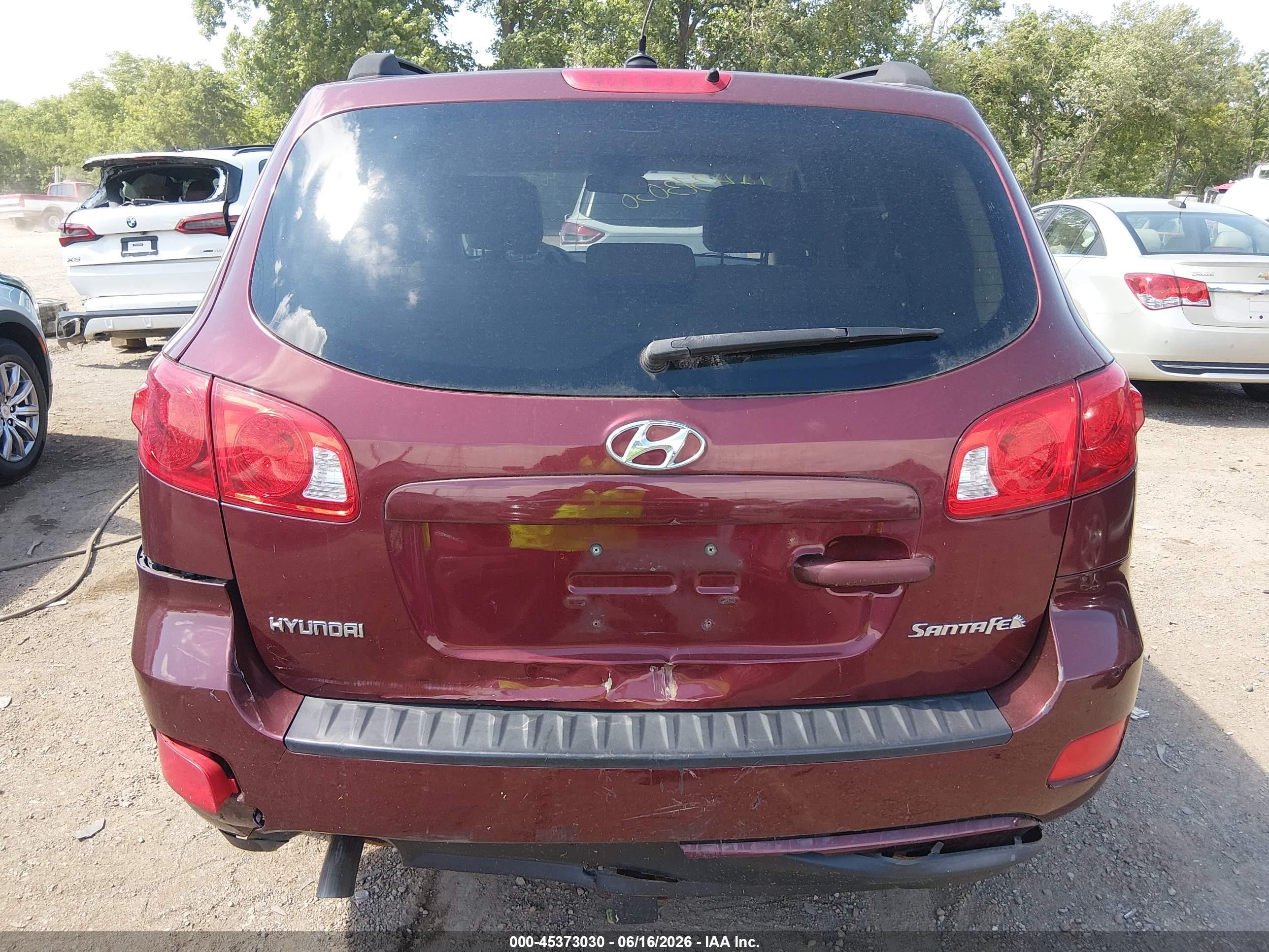 2009 Hyundai Santa Fe Gls Red vin: 5NMSG13D29H319292