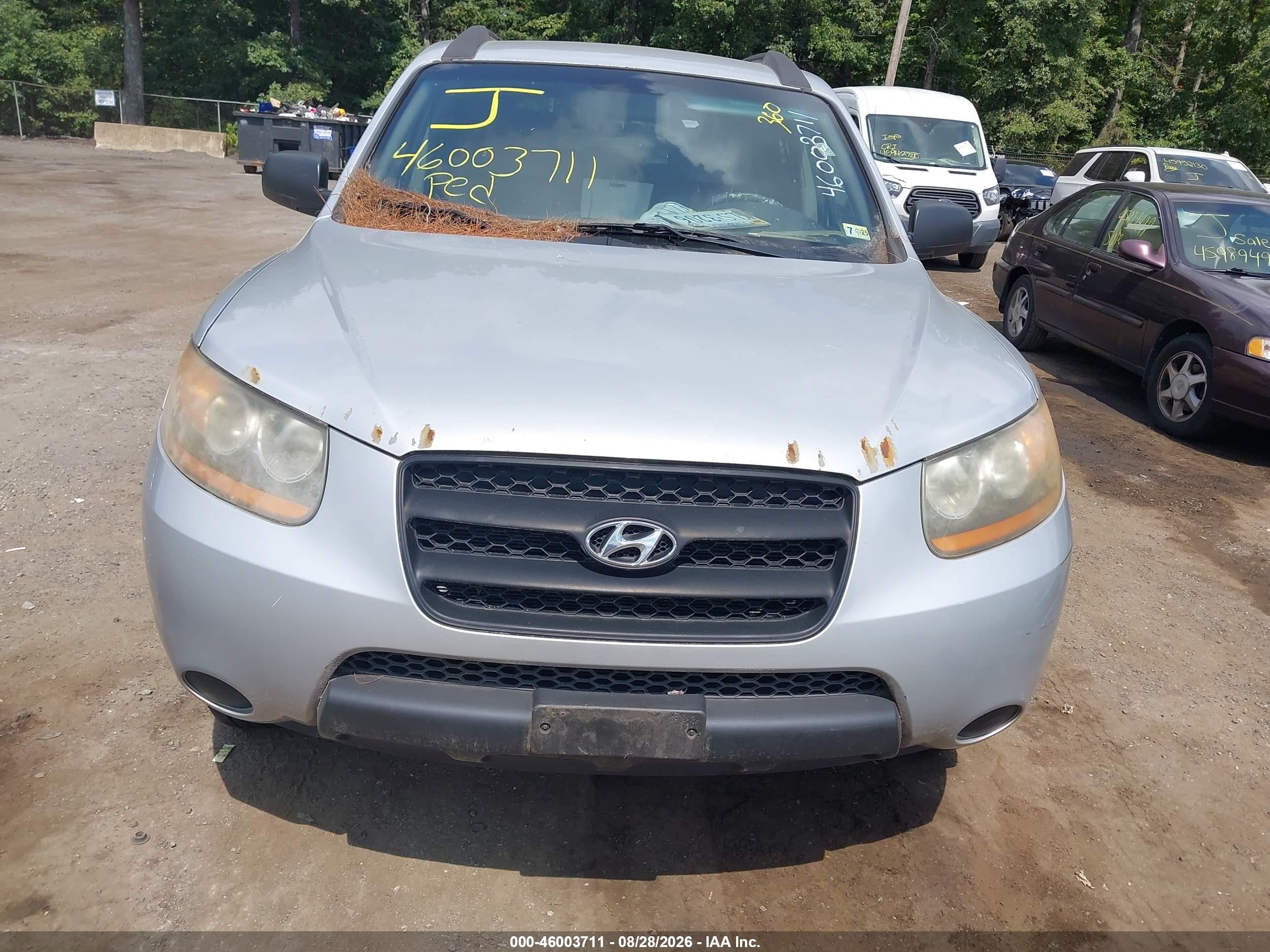 2009 Hyundai Santa Fe Gls Silver vin: 5NMSG13D29H320765