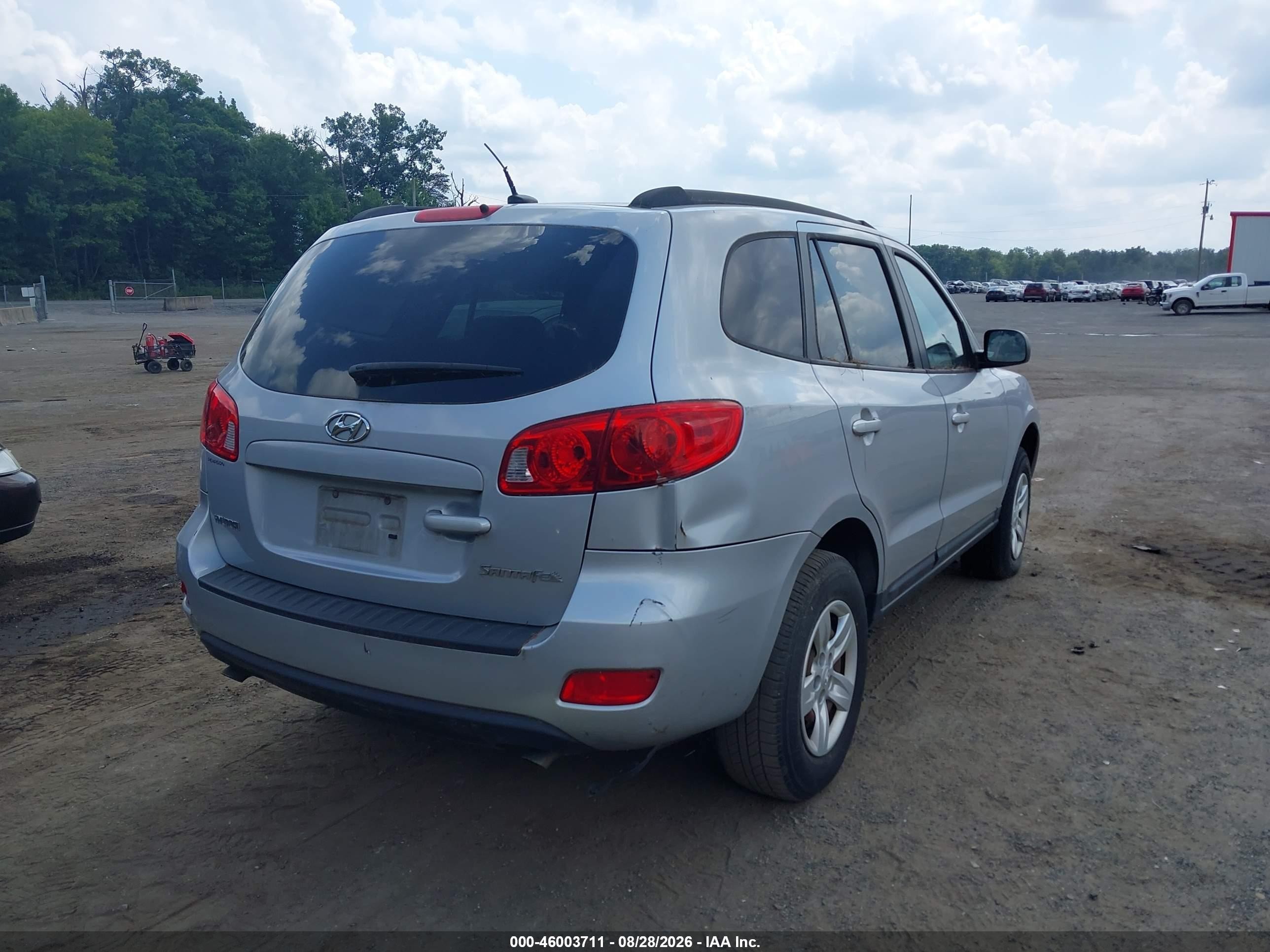 2009 Hyundai Santa Fe Gls Silver vin: 5NMSG13D29H320765