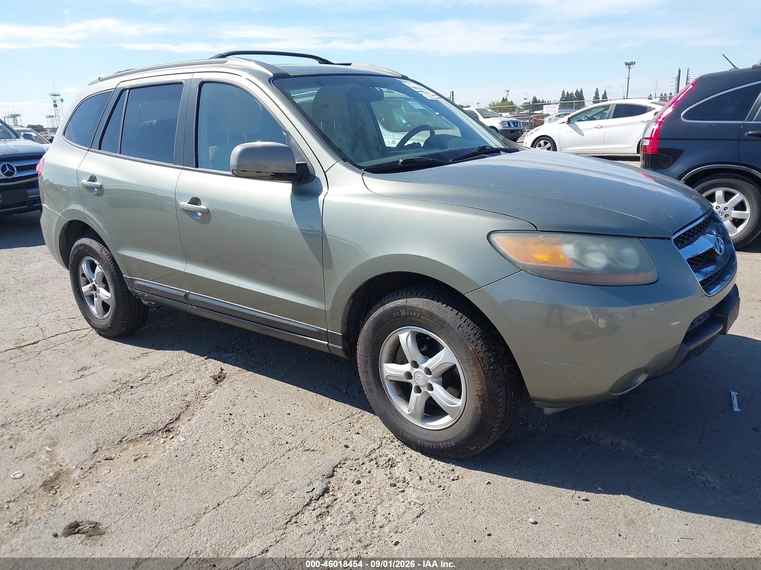 2007 Hyundai Santa Fe Gls Зеленый vin: 5NMSG13D37H010346