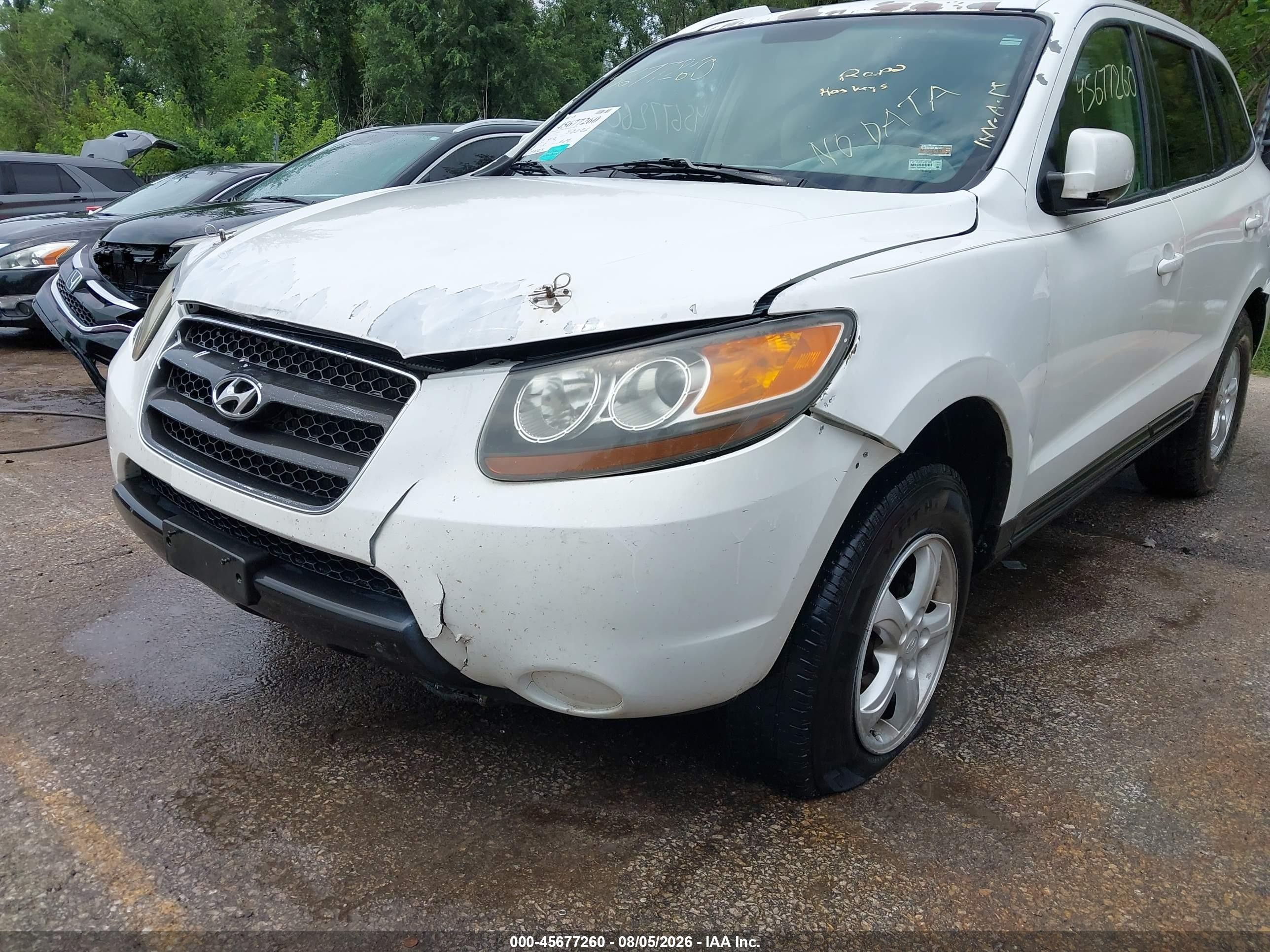 2007 Hyundai Santa Fe Gls Белый vin: 5NMSG13D37H052550