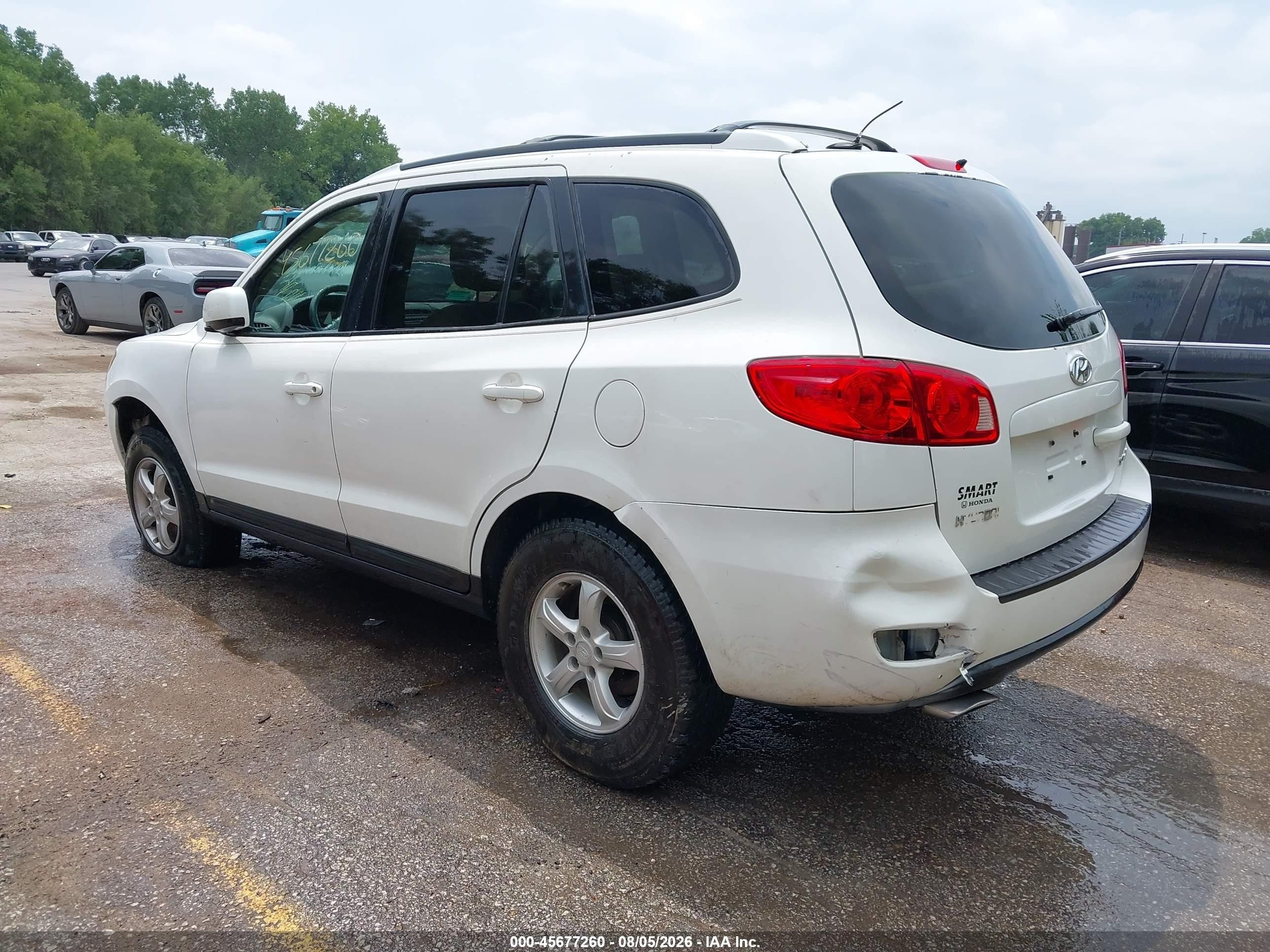 2007 Hyundai Santa Fe Gls Белый vin: 5NMSG13D37H052550