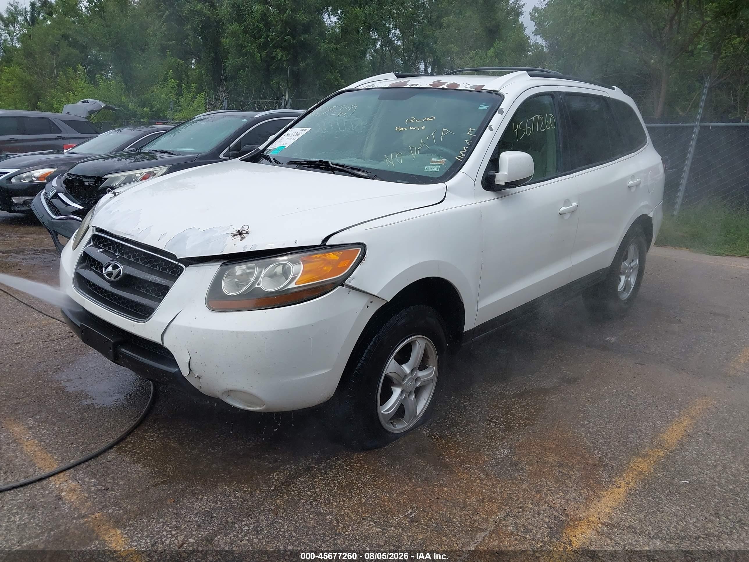 2007 Hyundai Santa Fe Gls Белый vin: 5NMSG13D37H052550