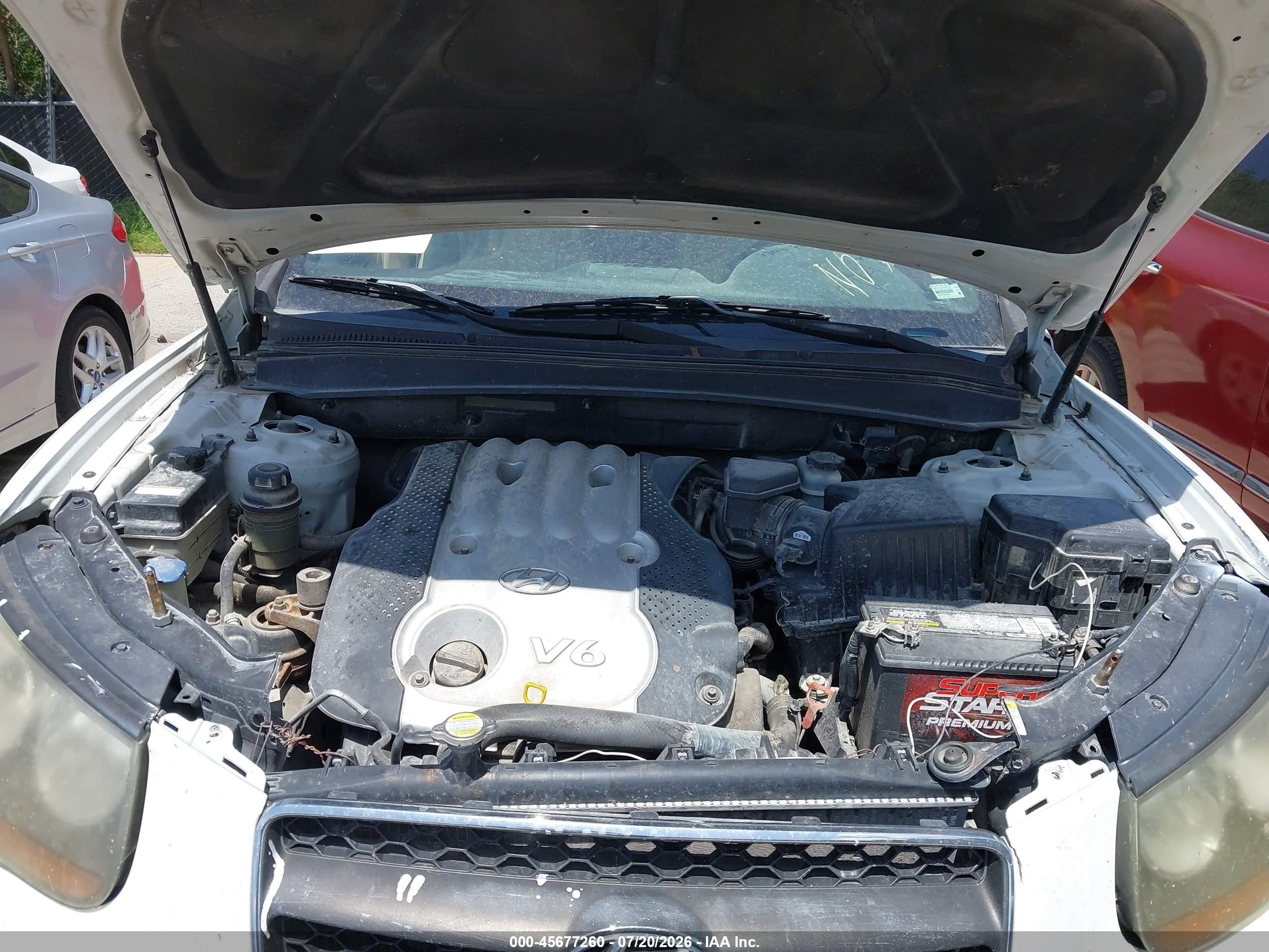 2007 Hyundai Santa Fe Gls Белый vin: 5NMSG13D37H052550