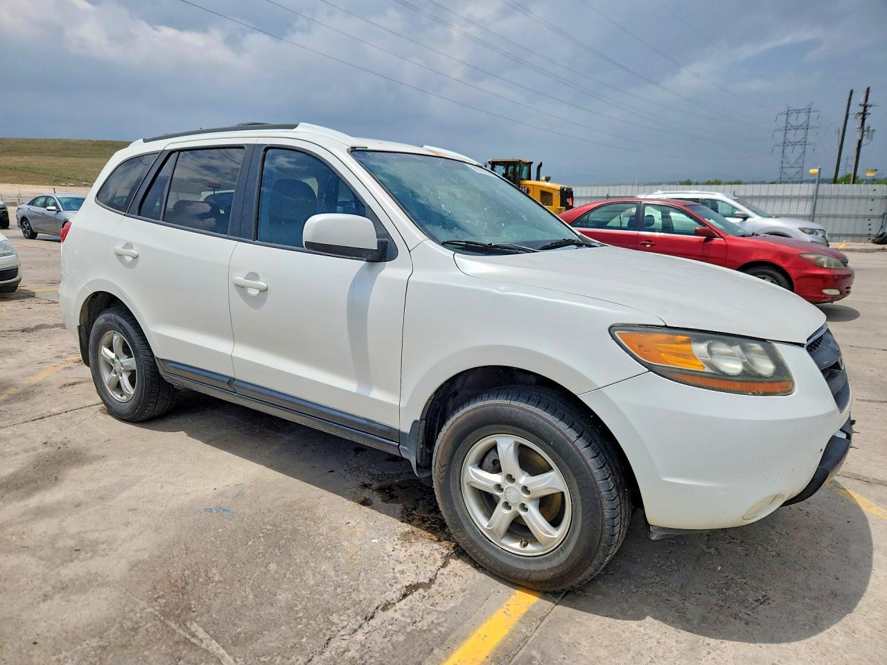 2007 Hyundai Santa Fe Gls White vin: 5NMSG13D37H067677