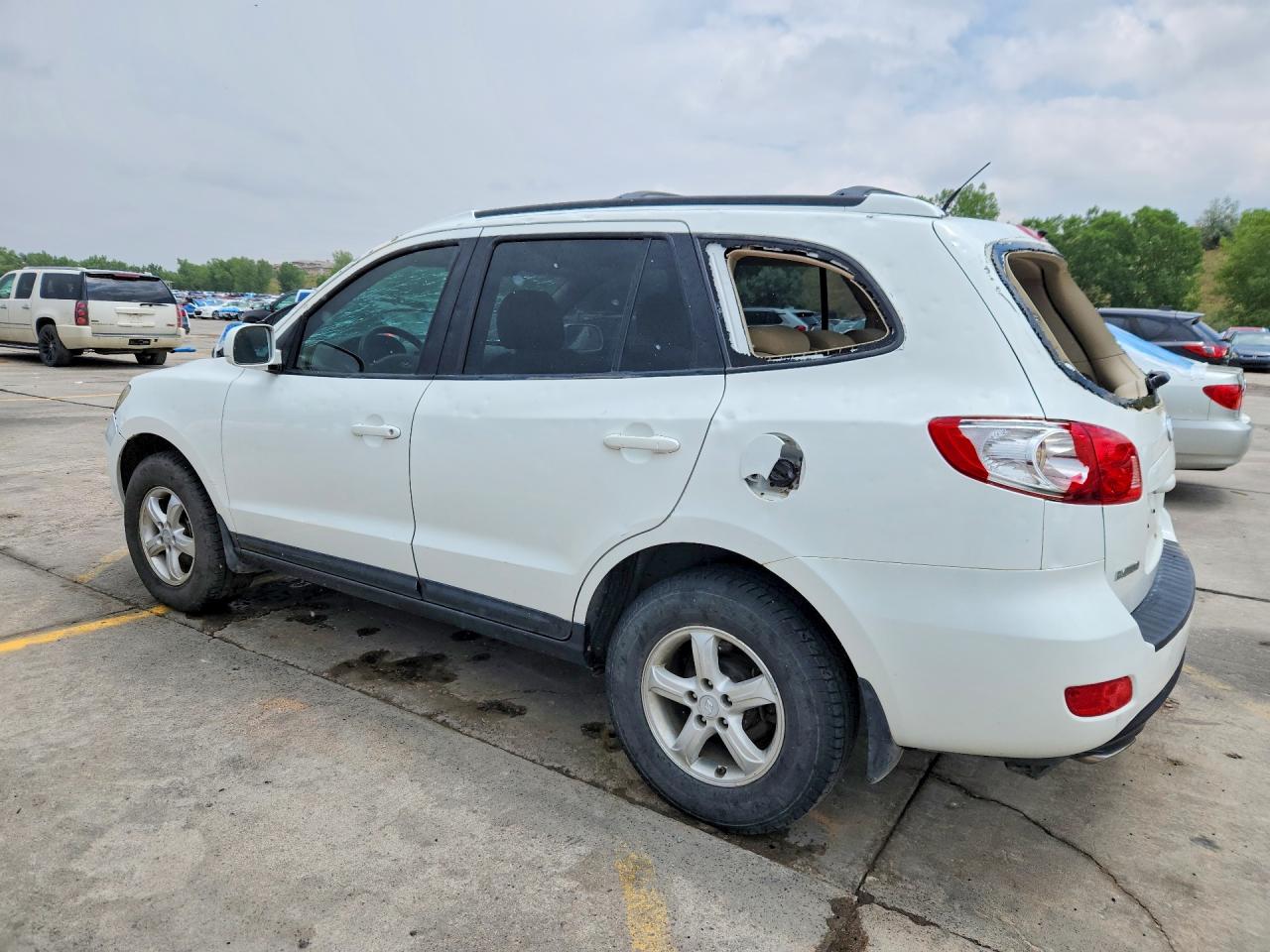2007 Hyundai Santa Fe Gls White vin: 5NMSG13D37H067677