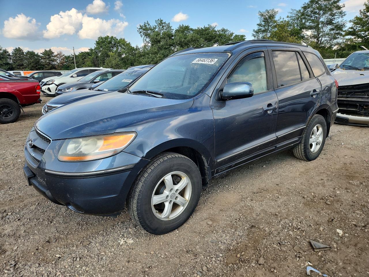 2007 Hyundai Santa Fe Gls Gray vin: 5NMSG13D37H108955