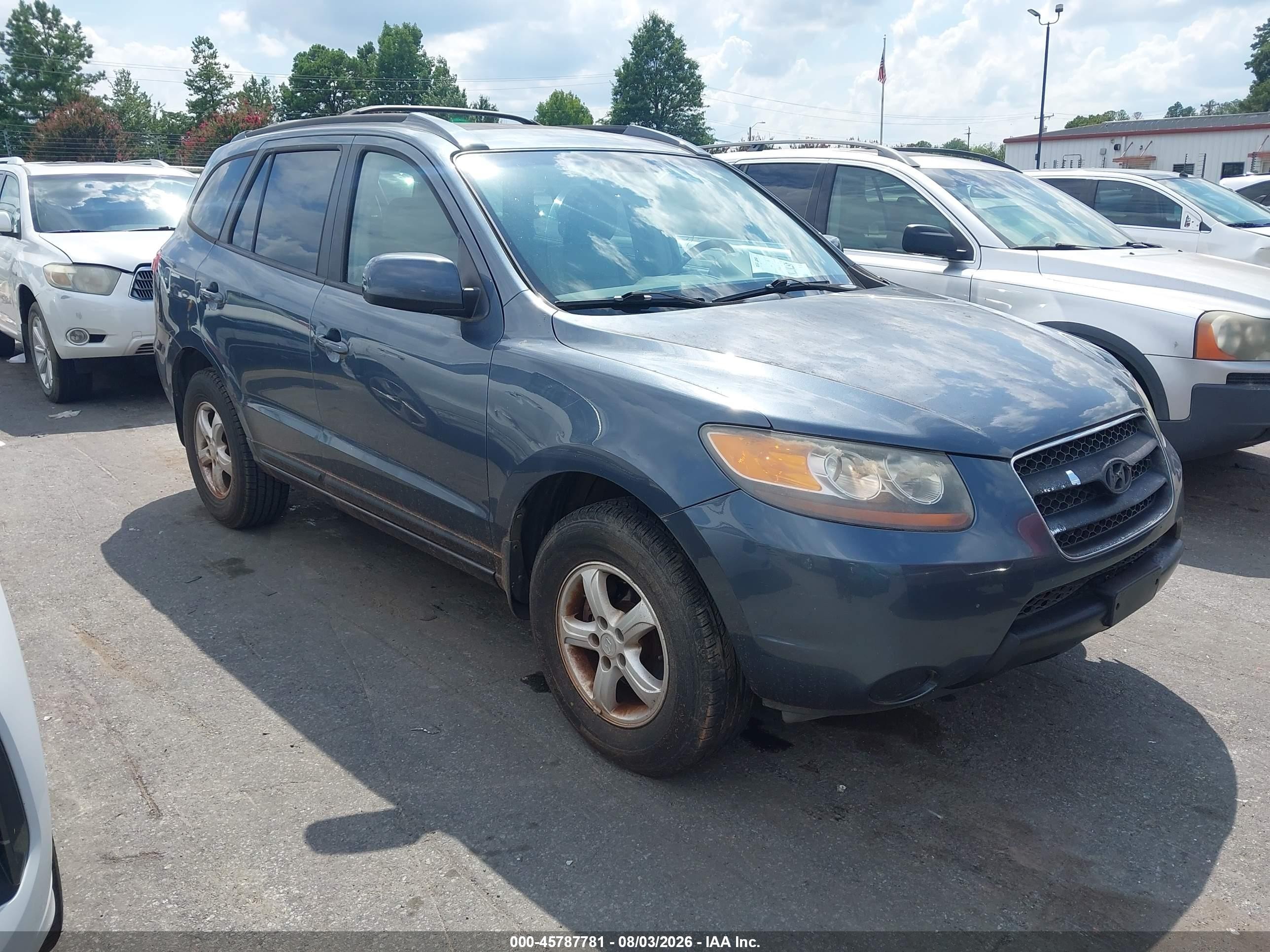2007 Hyundai Santa Fe Gls Blue vin: 5NMSG13D37H115534