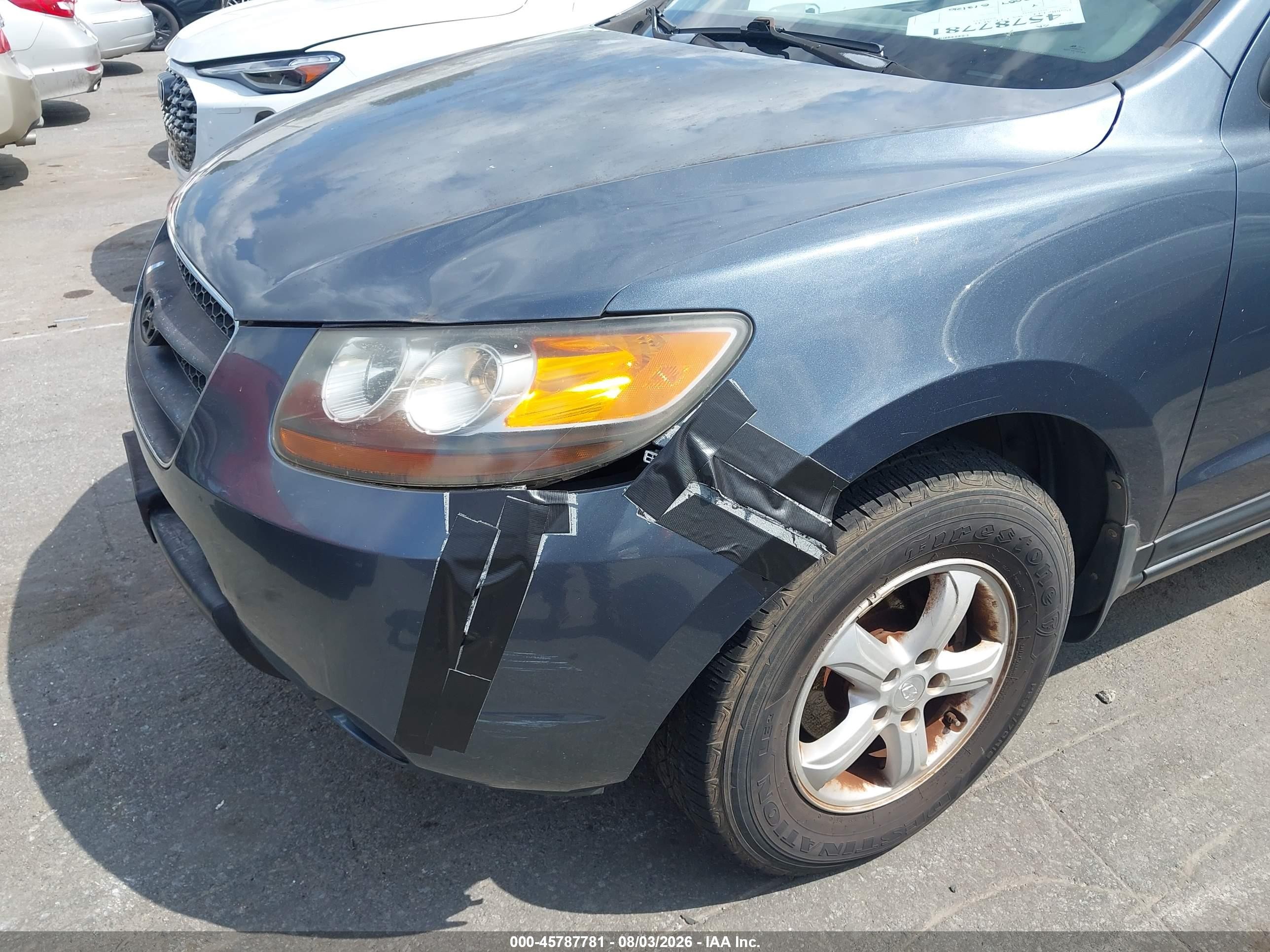 2007 Hyundai Santa Fe Gls Синий vin: 5NMSG13D37H115534
