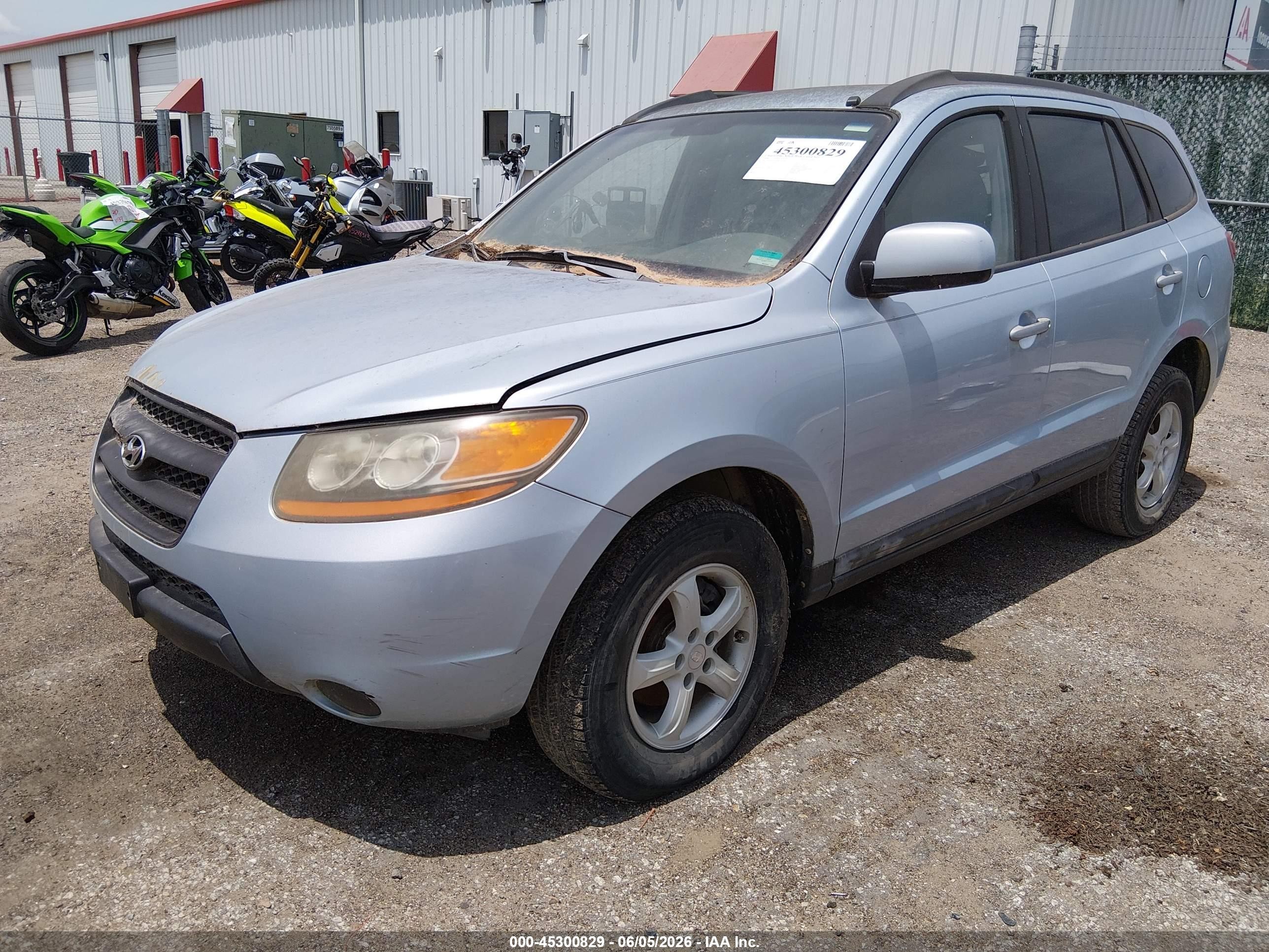 2008 Hyundai Santa Fe Gls Light Blue vin: 5NMSG13D38H136384