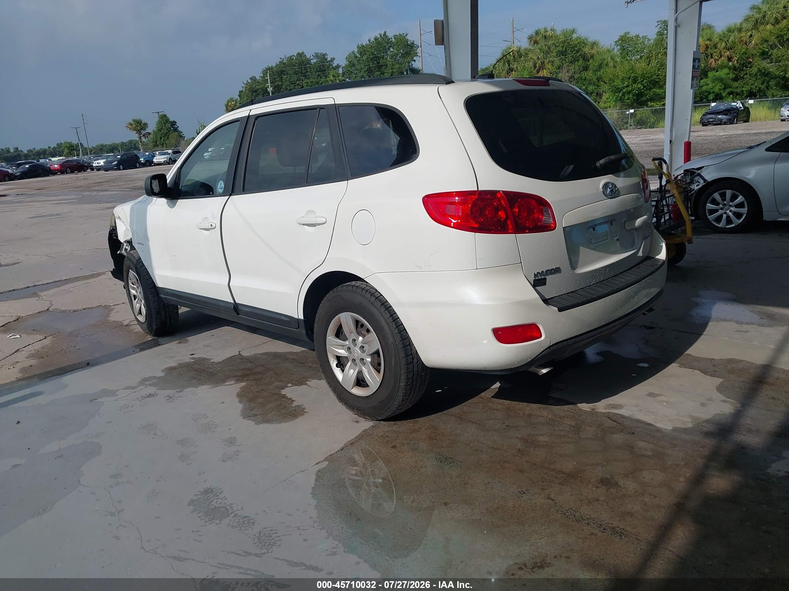 2009 Hyundai Santa Fe Gls White vin: 5NMSG13D39H248121