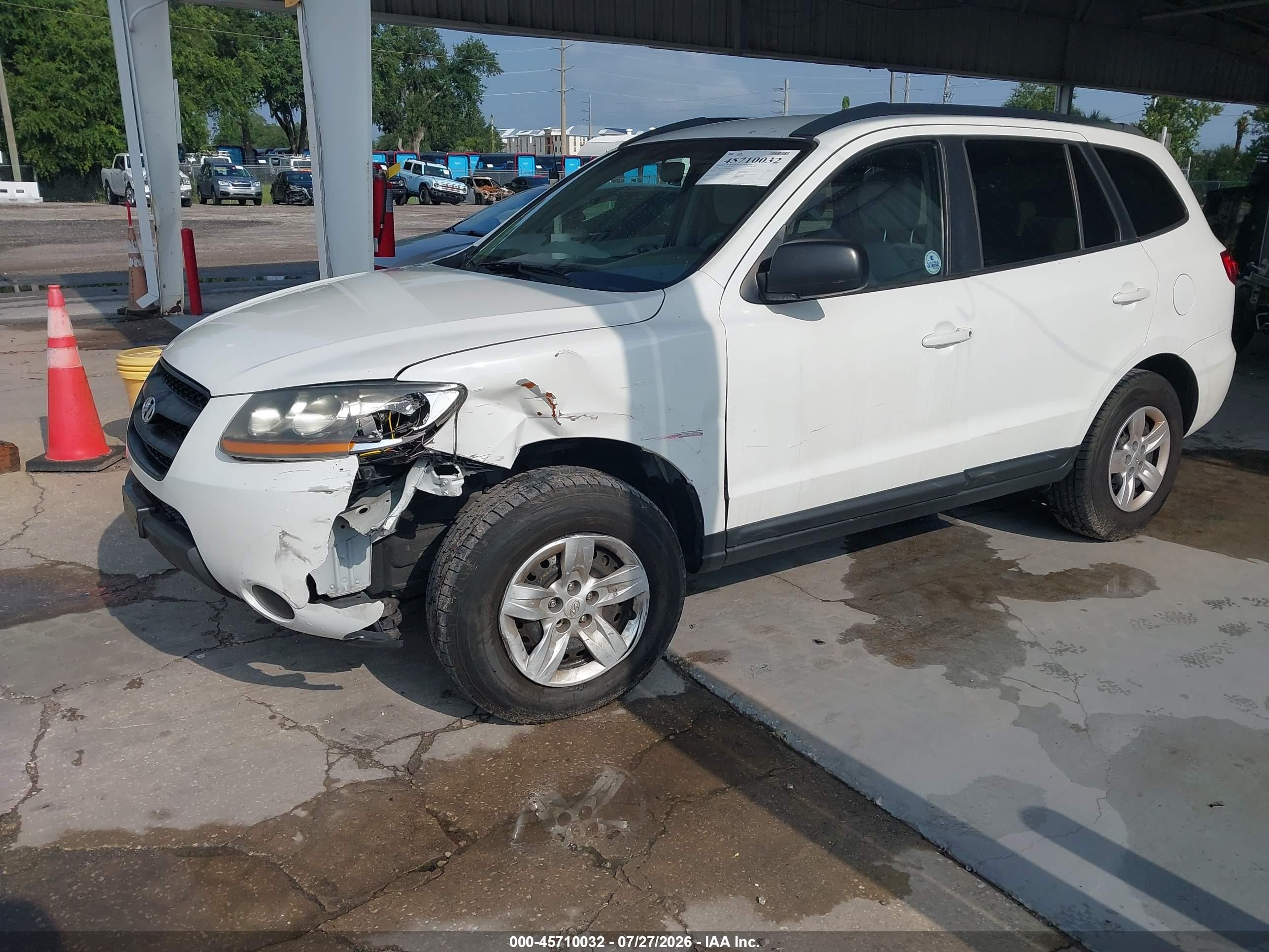 2009 Hyundai Santa Fe Gls White vin: 5NMSG13D39H248121
