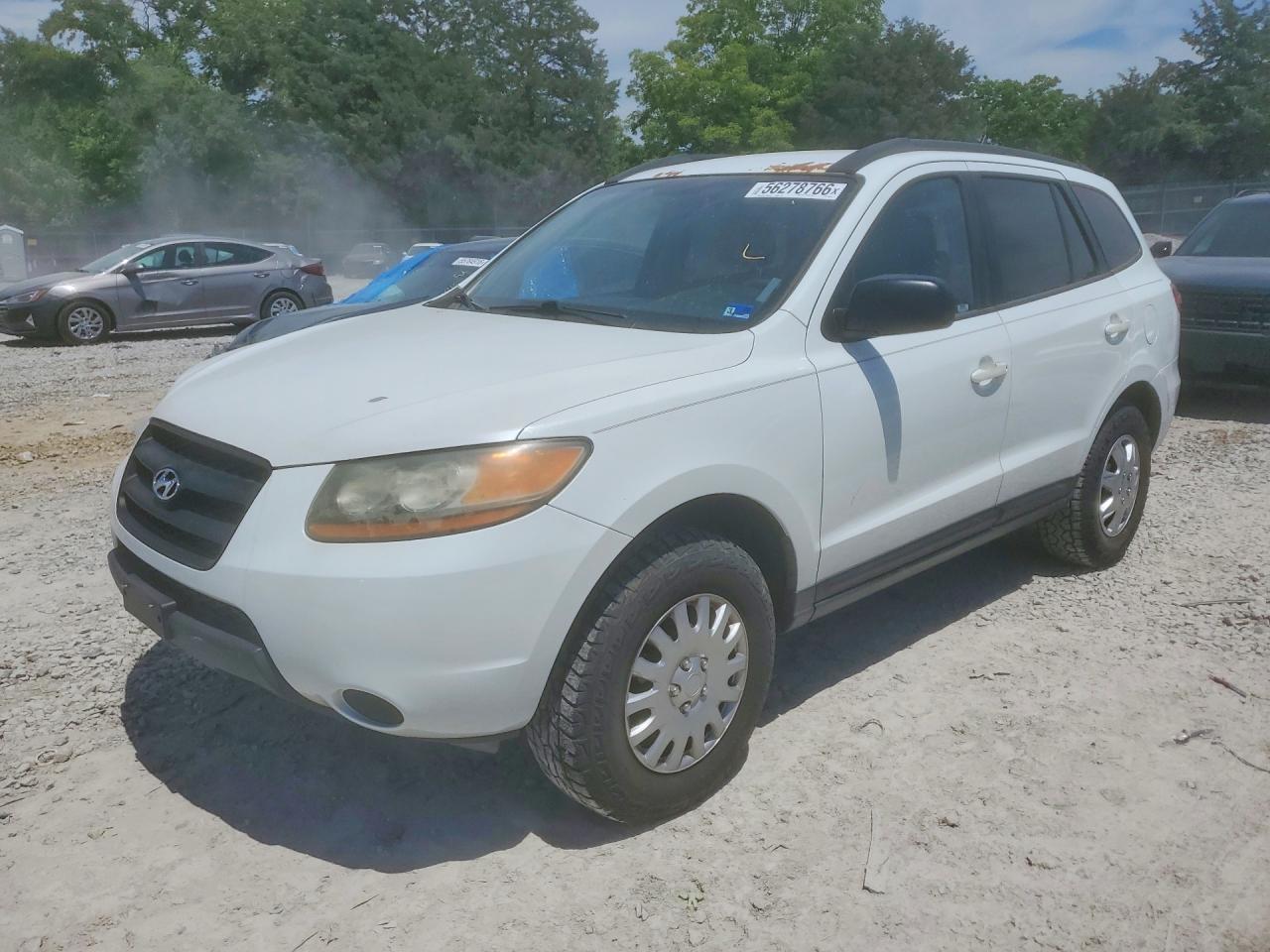 2009 Hyundai Santa Fe Gls White vin: 5NMSG13D39H300315