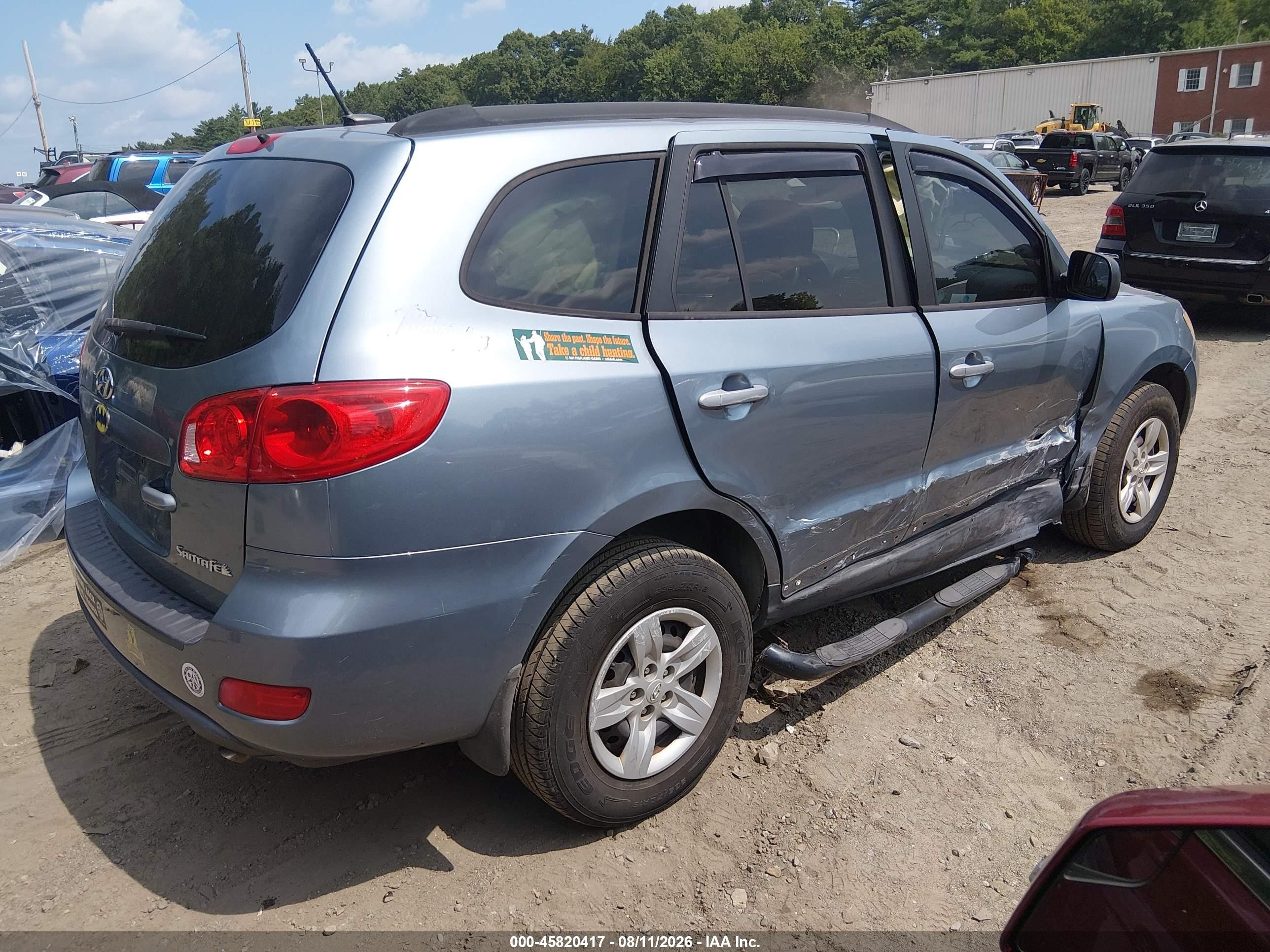2009 Hyundai Santa Fe Gls Light Blue vin: 5NMSG13D39H327160