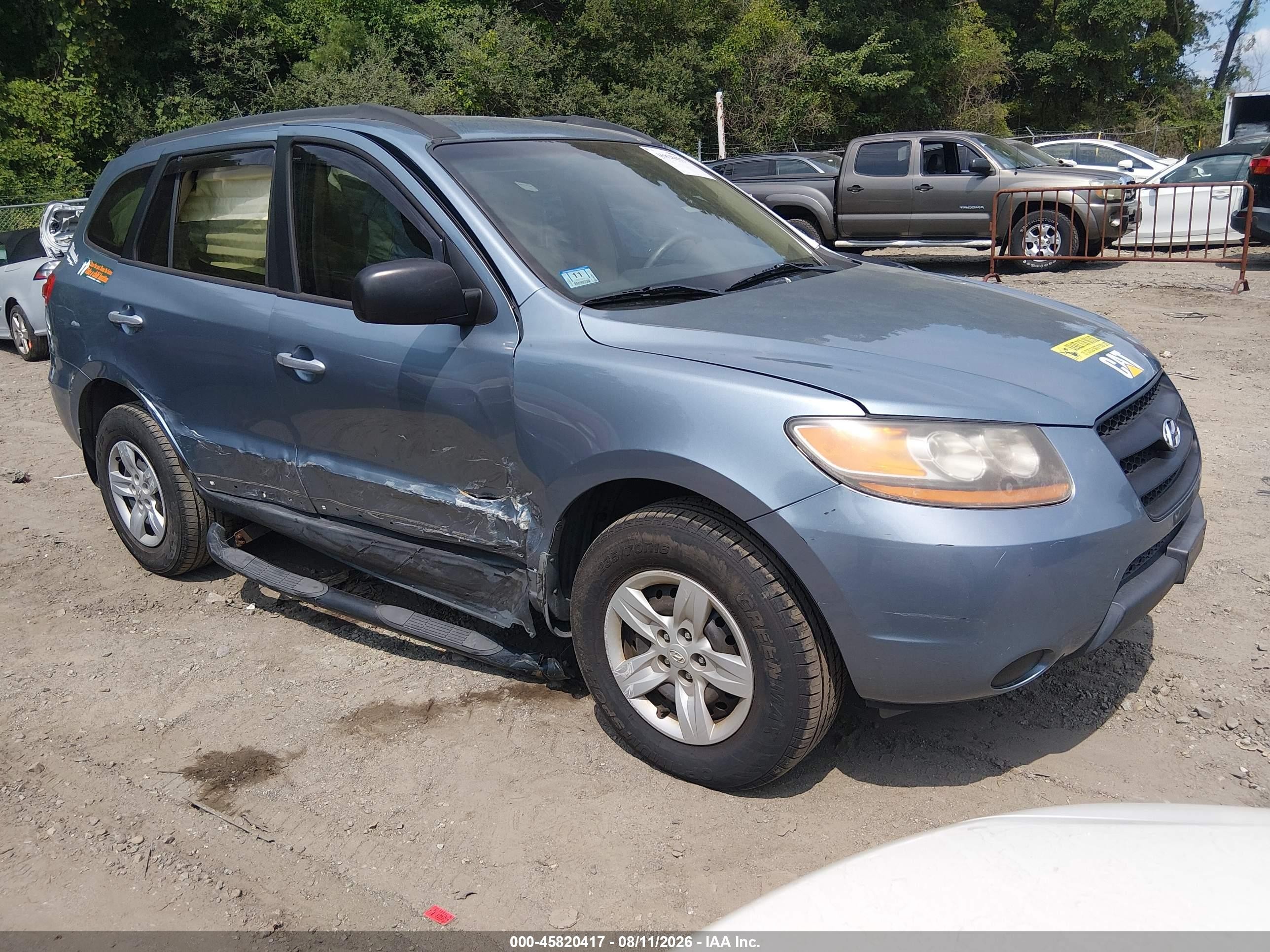 2009 Hyundai Santa Fe Gls Light Blue vin: 5NMSG13D39H327160