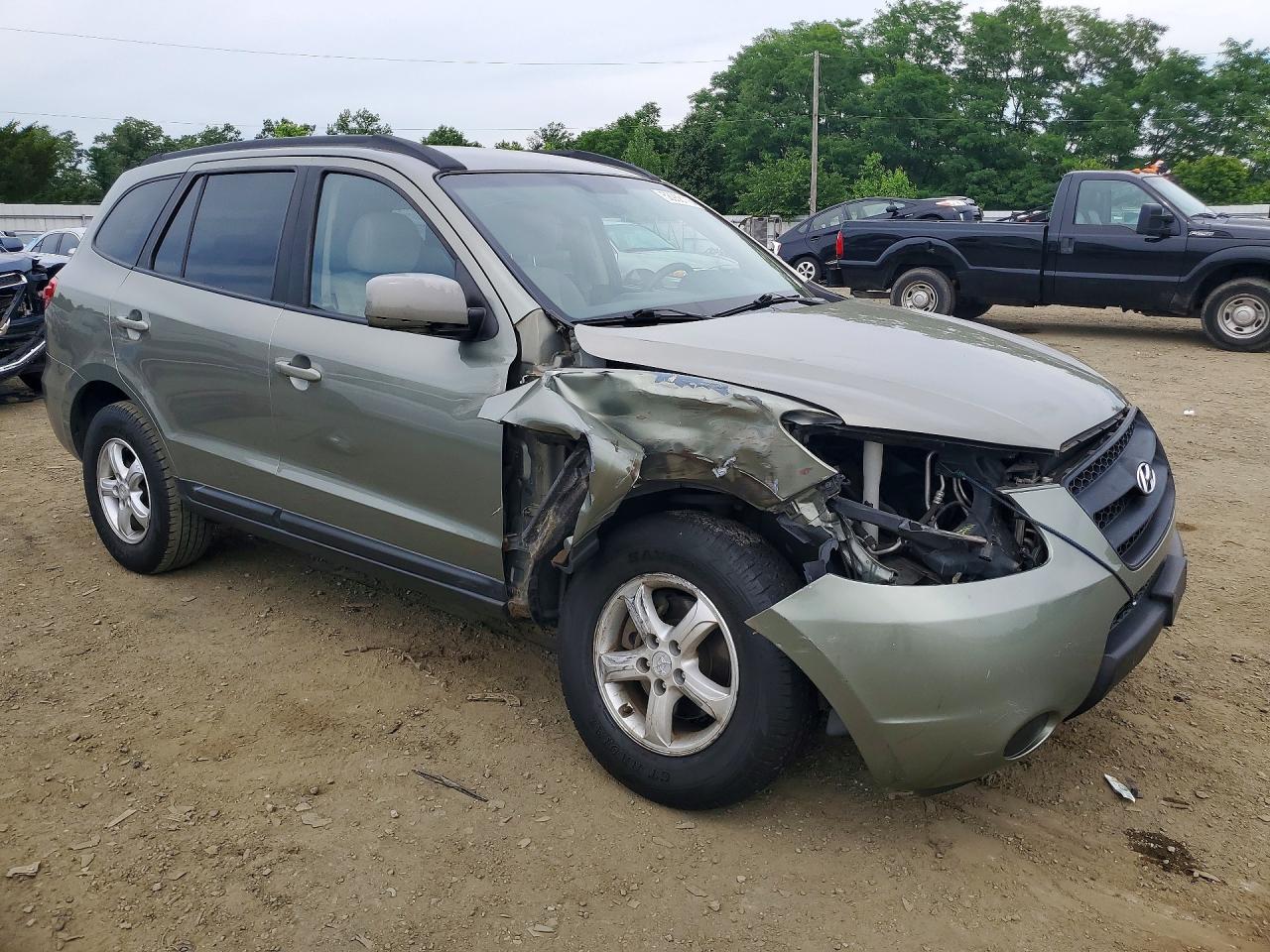 2008 Hyundai Santa Fe Gls Green vin: 5NMSG13D48H149791