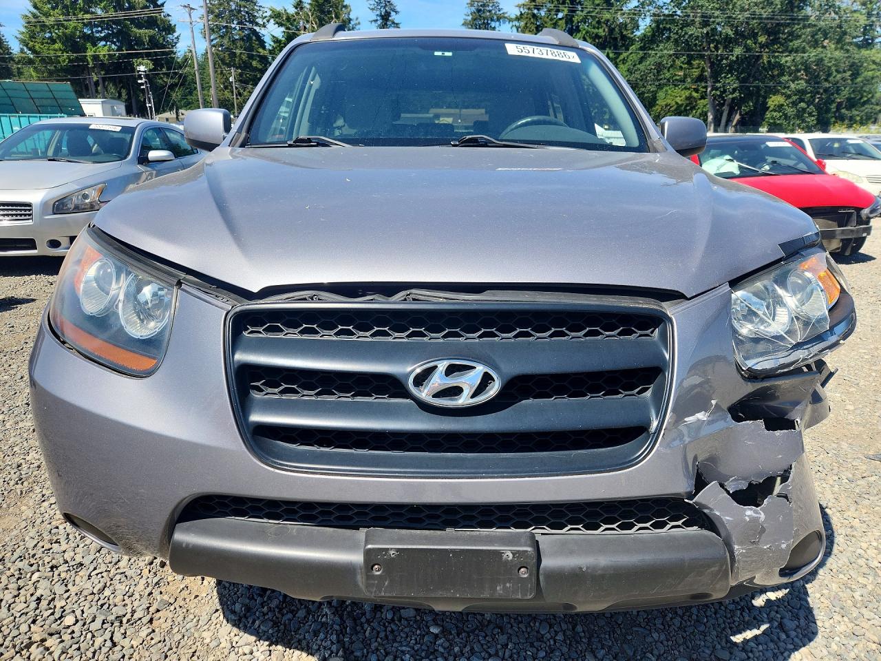 2008 Hyundai Santa Fe Gls Silver vin: 5NMSG13D48H174531