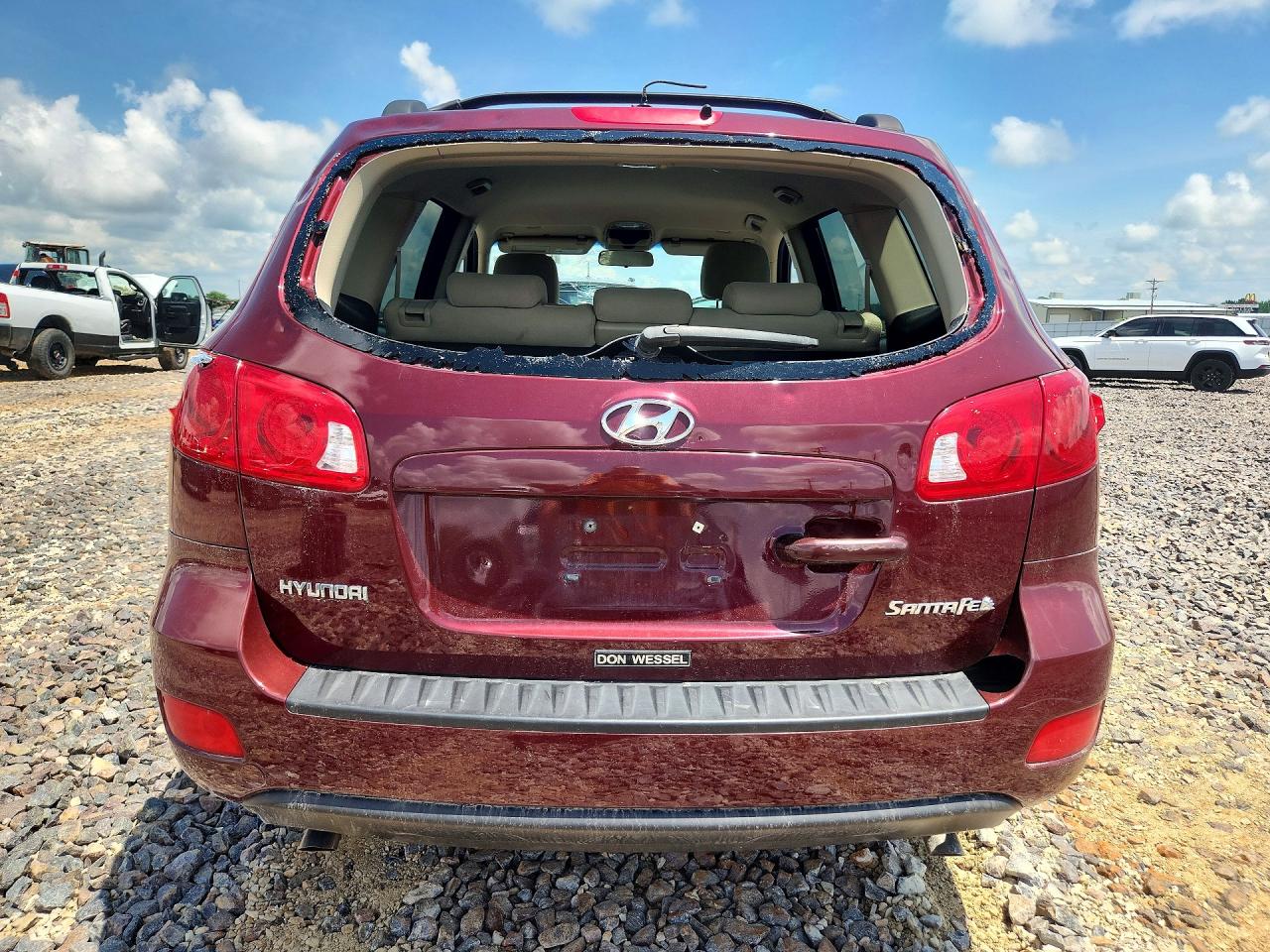 2008 Hyundai Santa Fe Gls Maroon vin: 5NMSG13D48H176439