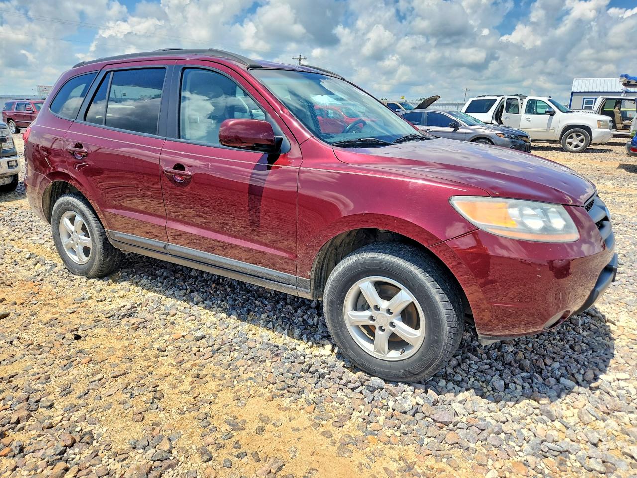 2008 Hyundai Santa Fe Gls Maroon vin: 5NMSG13D48H176439