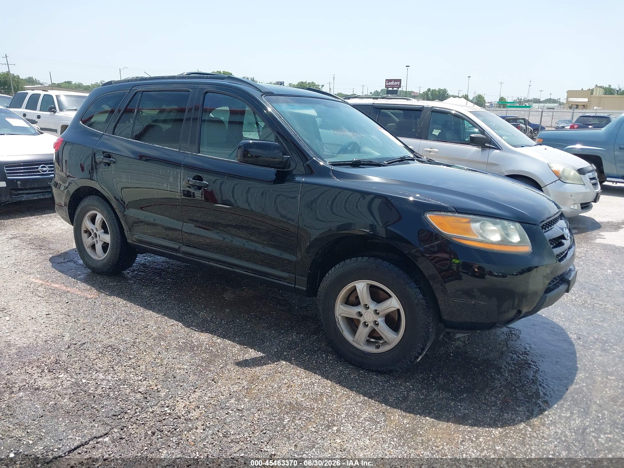 2008 Hyundai Santa Fe Gls Черный vin: 5NMSG13D48H191152