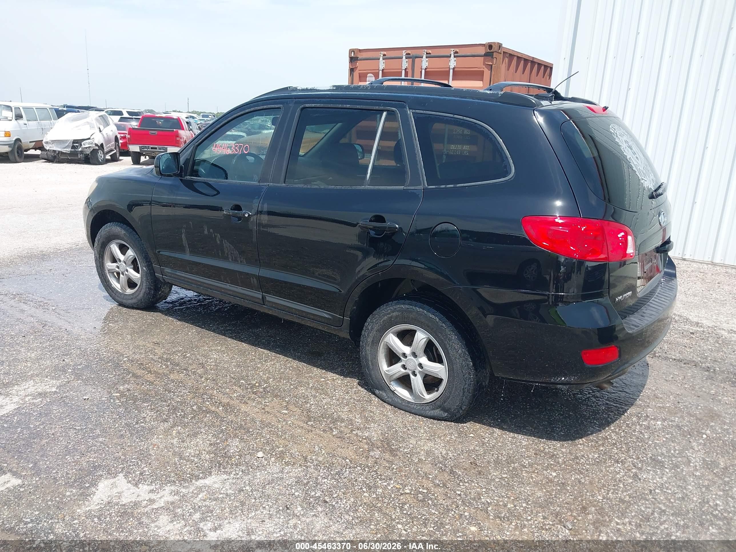 2008 Hyundai Santa Fe Gls Черный vin: 5NMSG13D48H191152