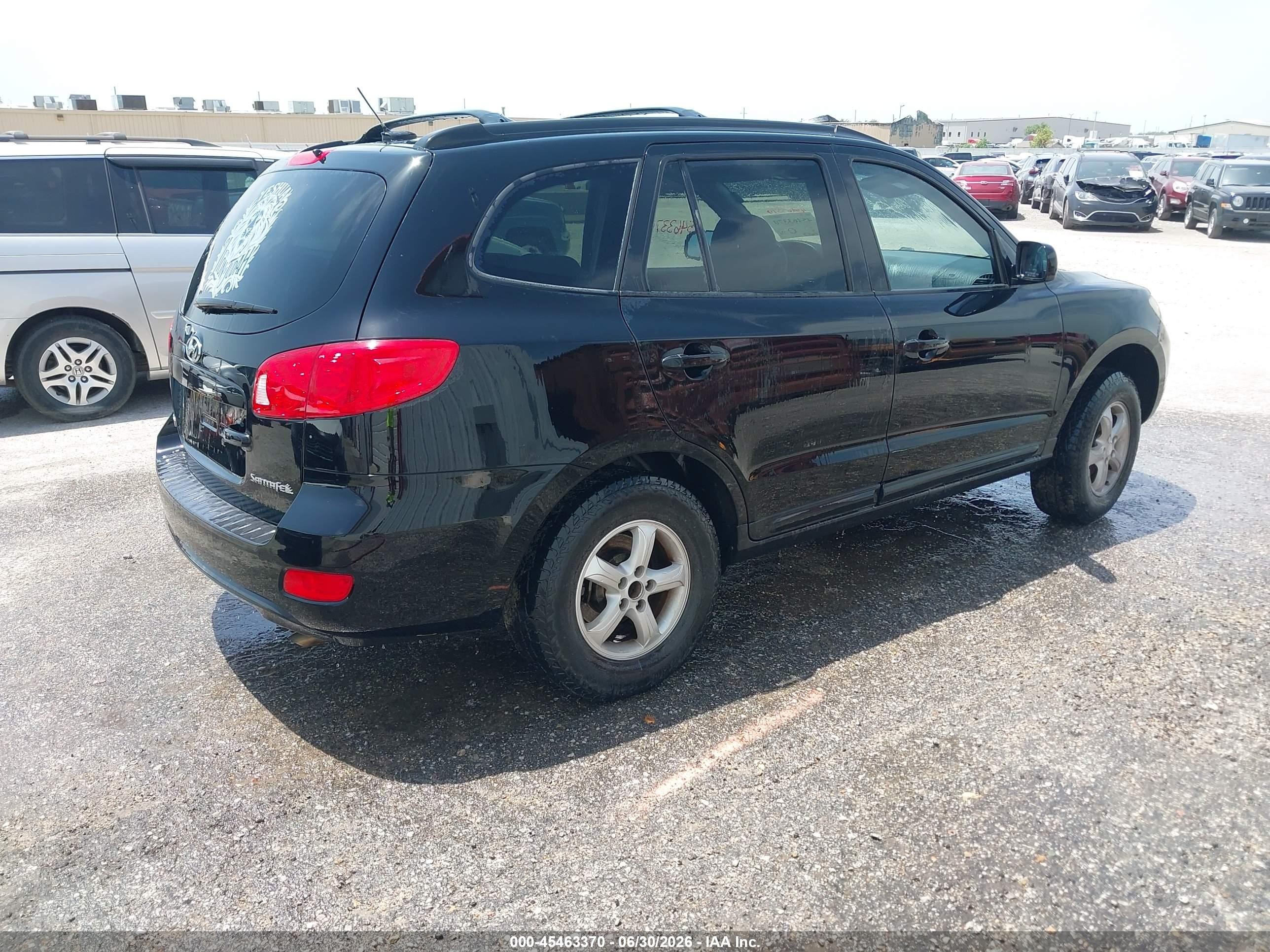 2008 Hyundai Santa Fe Gls Черный vin: 5NMSG13D48H191152