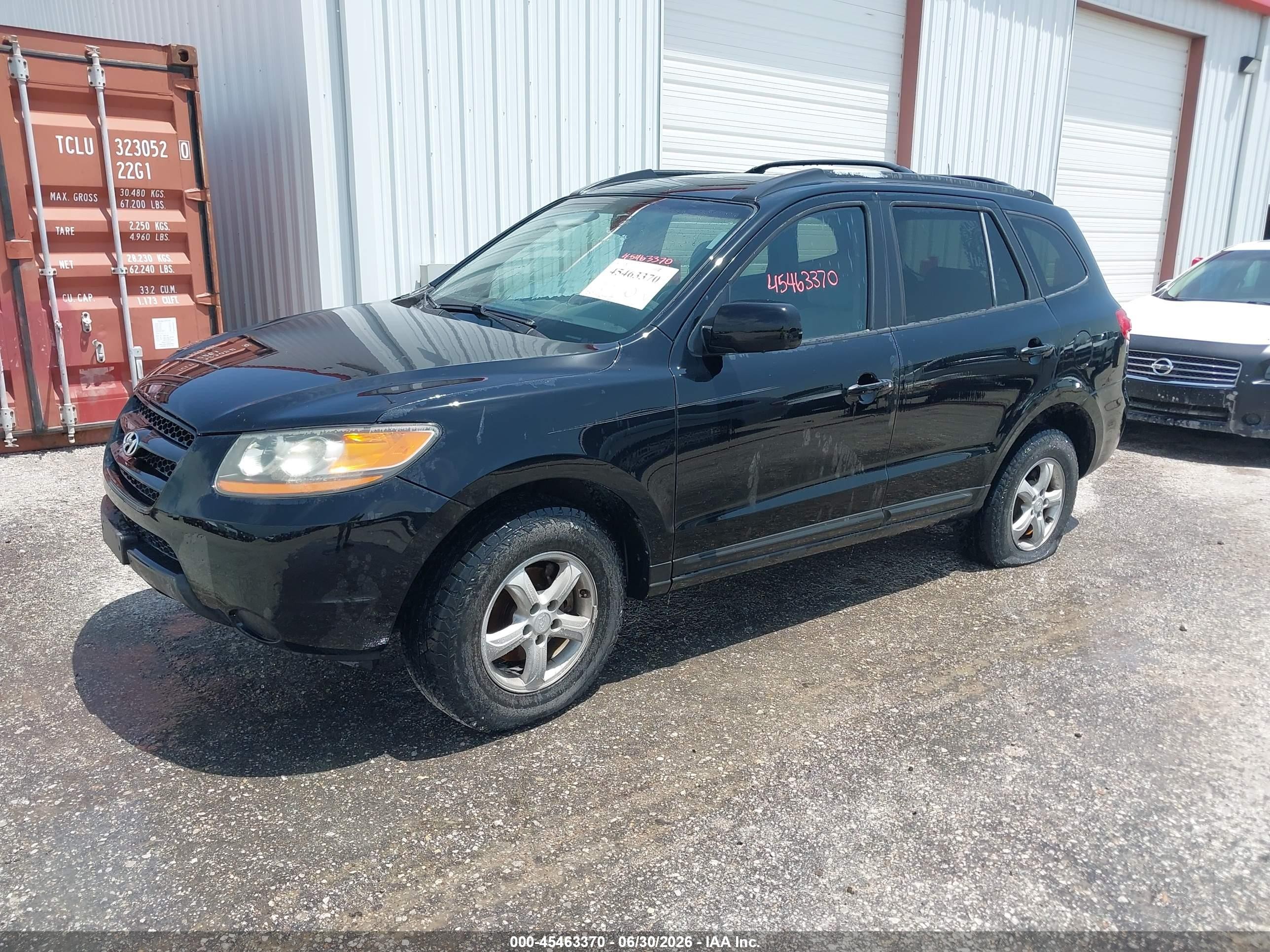 2008 Hyundai Santa Fe Gls Черный vin: 5NMSG13D48H191152