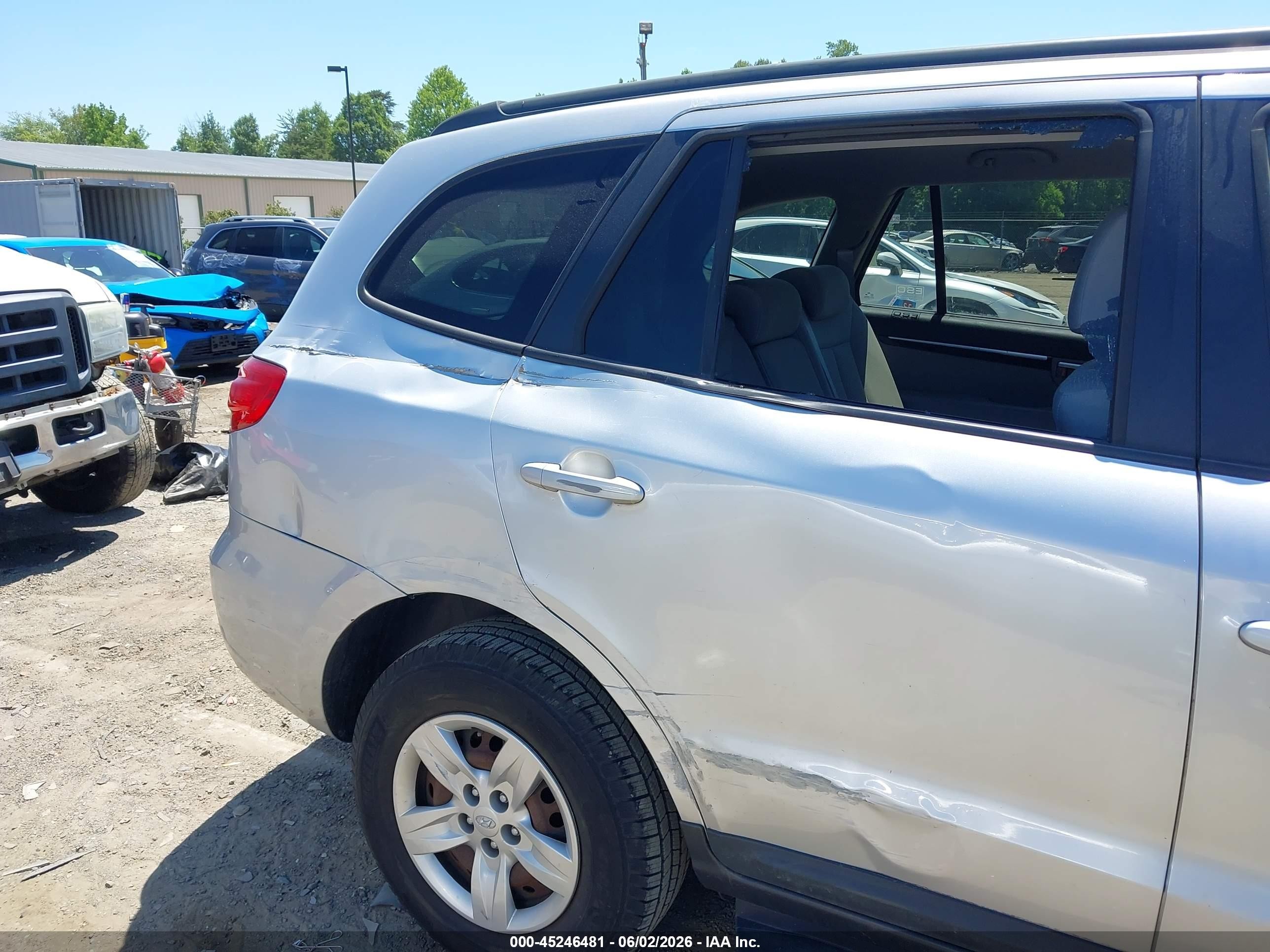 2009 Hyundai Santa Fe Gls Silver vin: 5NMSG13D49H249634