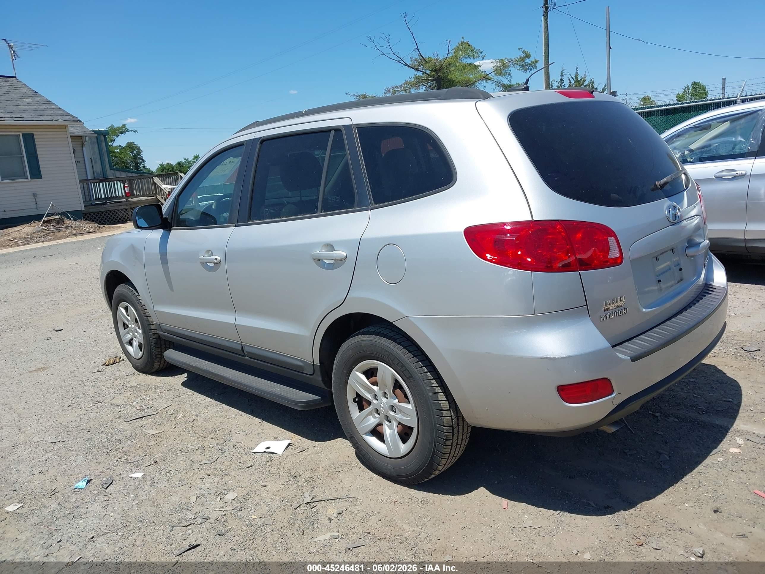 2009 Hyundai Santa Fe Gls Silver vin: 5NMSG13D49H249634