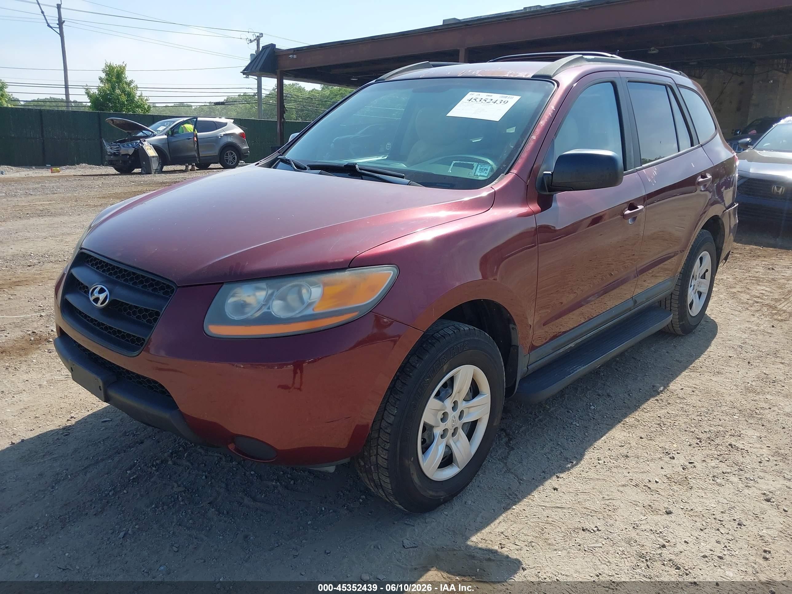 2009 Hyundai Santa Fe Gls Maroon vin: 5NMSG13D49H259855