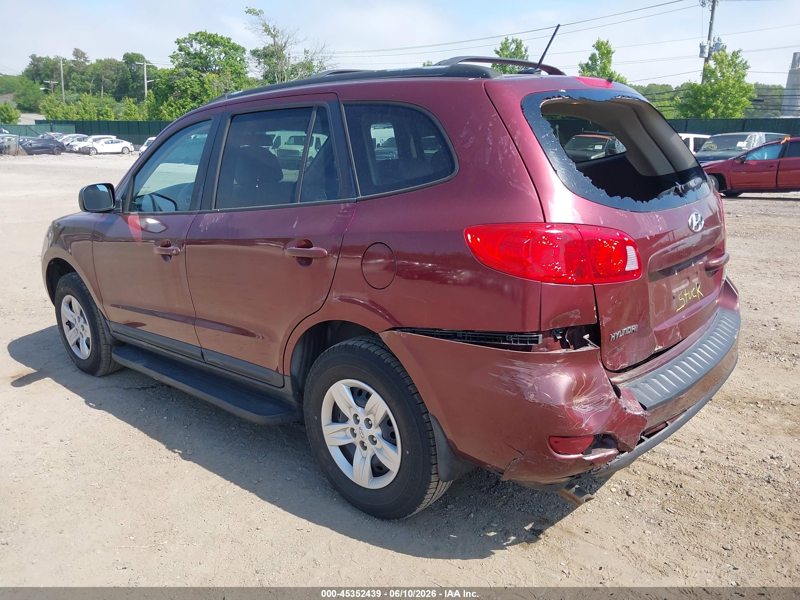 2009 Hyundai Santa Fe Gls Maroon vin: 5NMSG13D49H259855