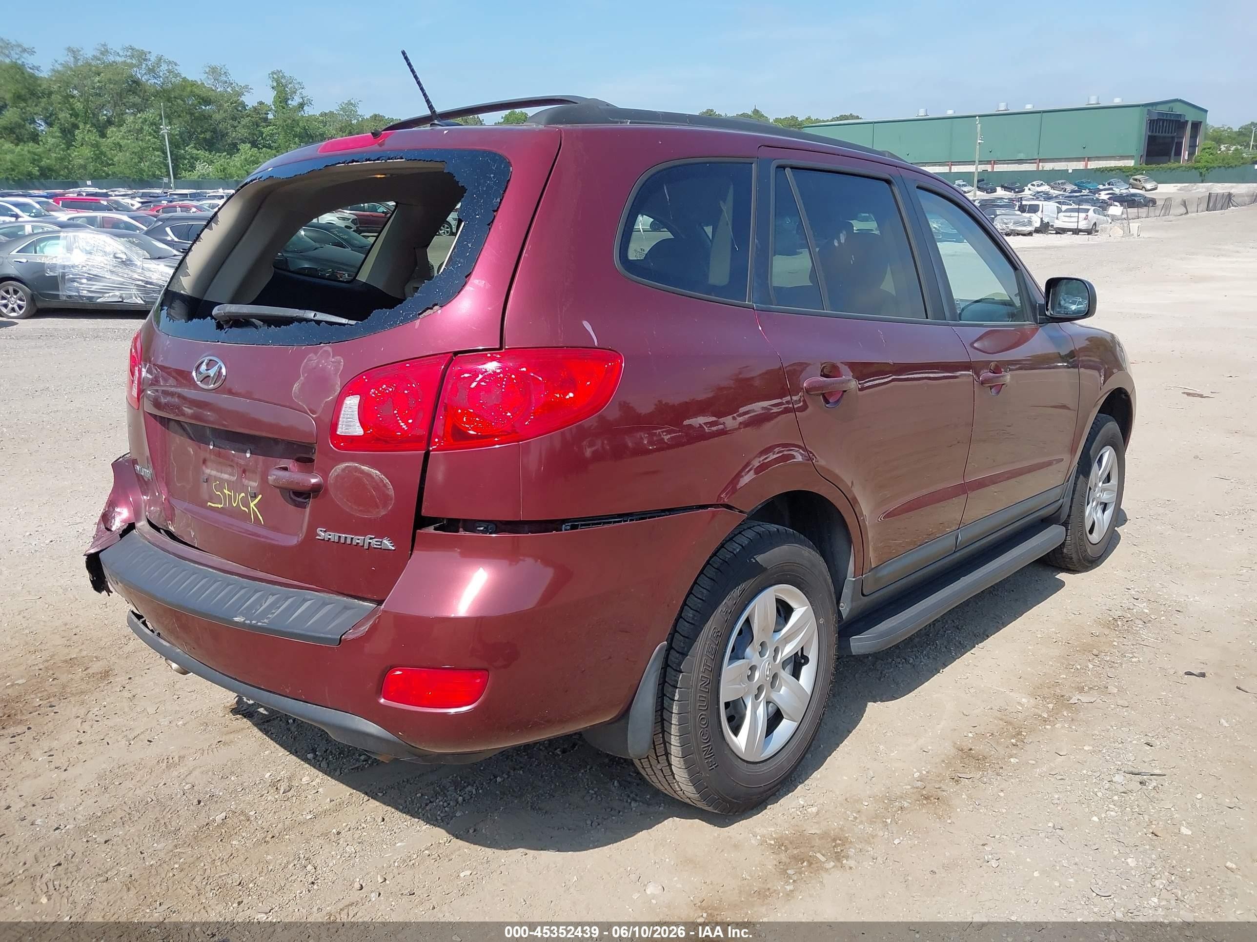 2009 Hyundai Santa Fe Gls Maroon vin: 5NMSG13D49H259855