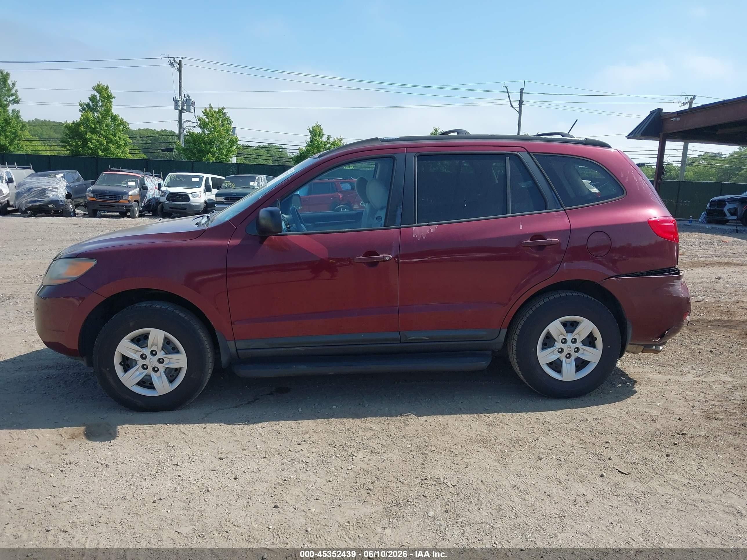 2009 Hyundai Santa Fe Gls Maroon vin: 5NMSG13D49H259855