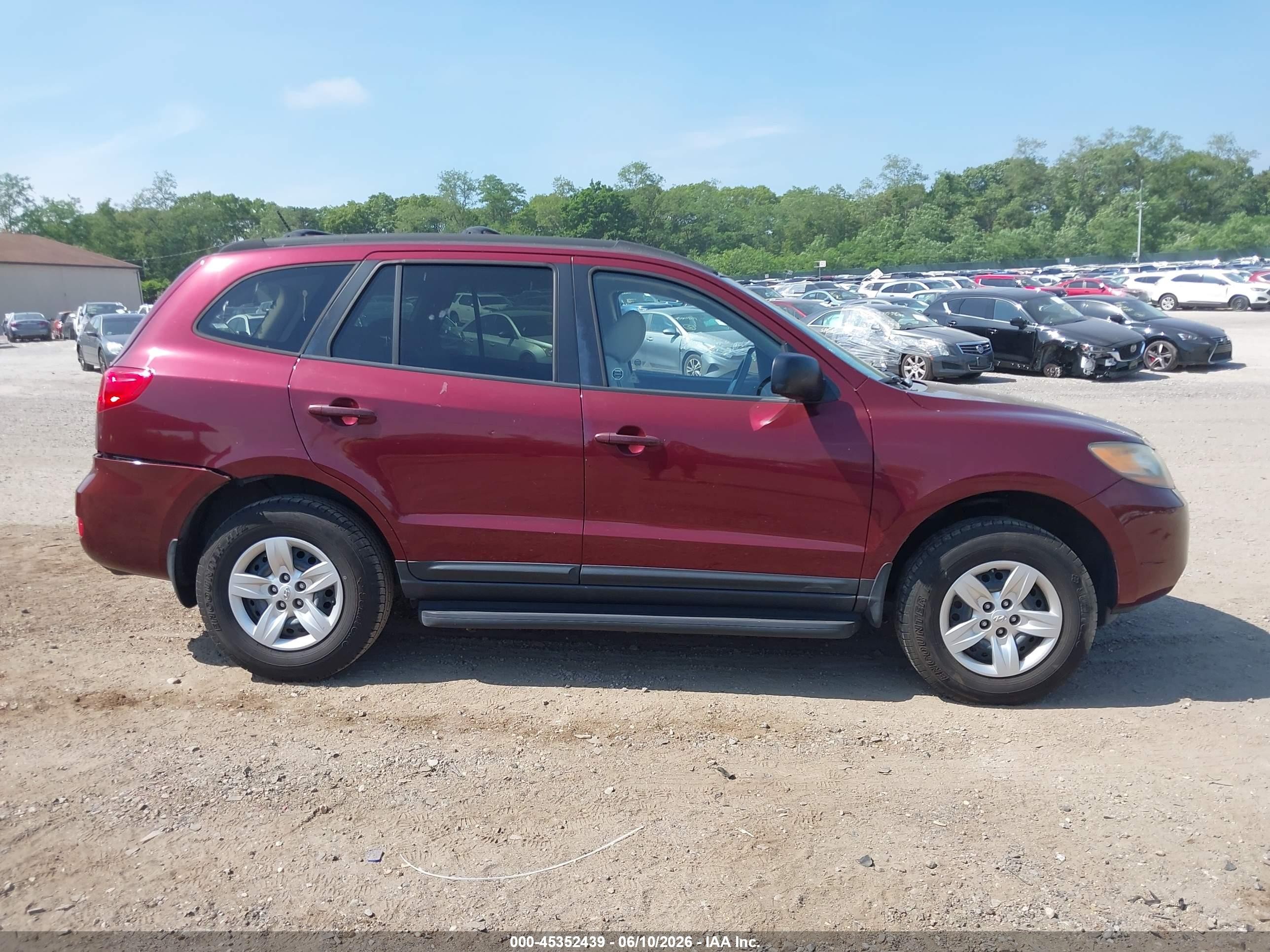 2009 Hyundai Santa Fe Gls Maroon vin: 5NMSG13D49H259855