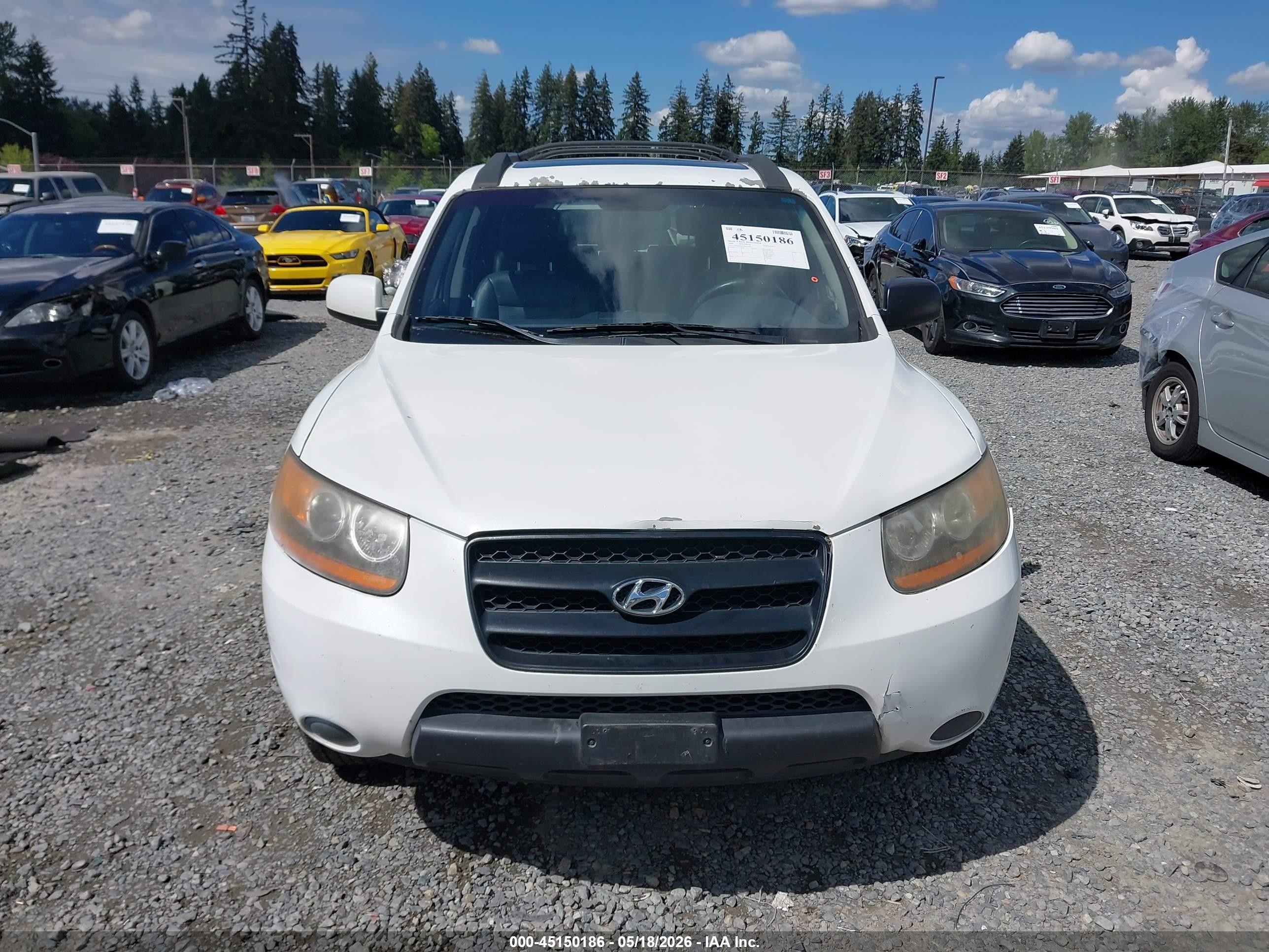 2009 Hyundai Santa Fe Gls White vin: 5NMSG13D49H301702