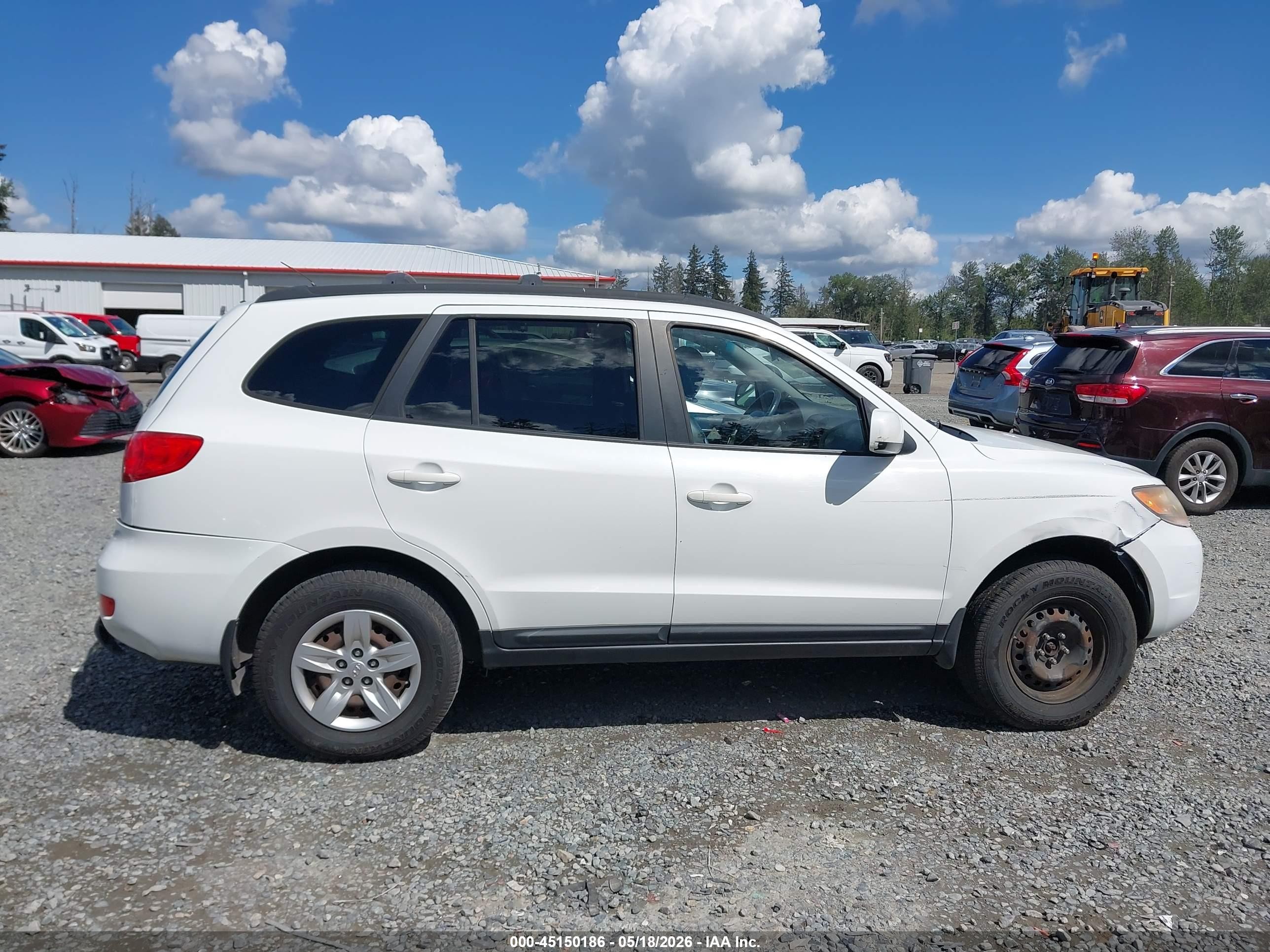 2009 Hyundai Santa Fe Gls White vin: 5NMSG13D49H301702