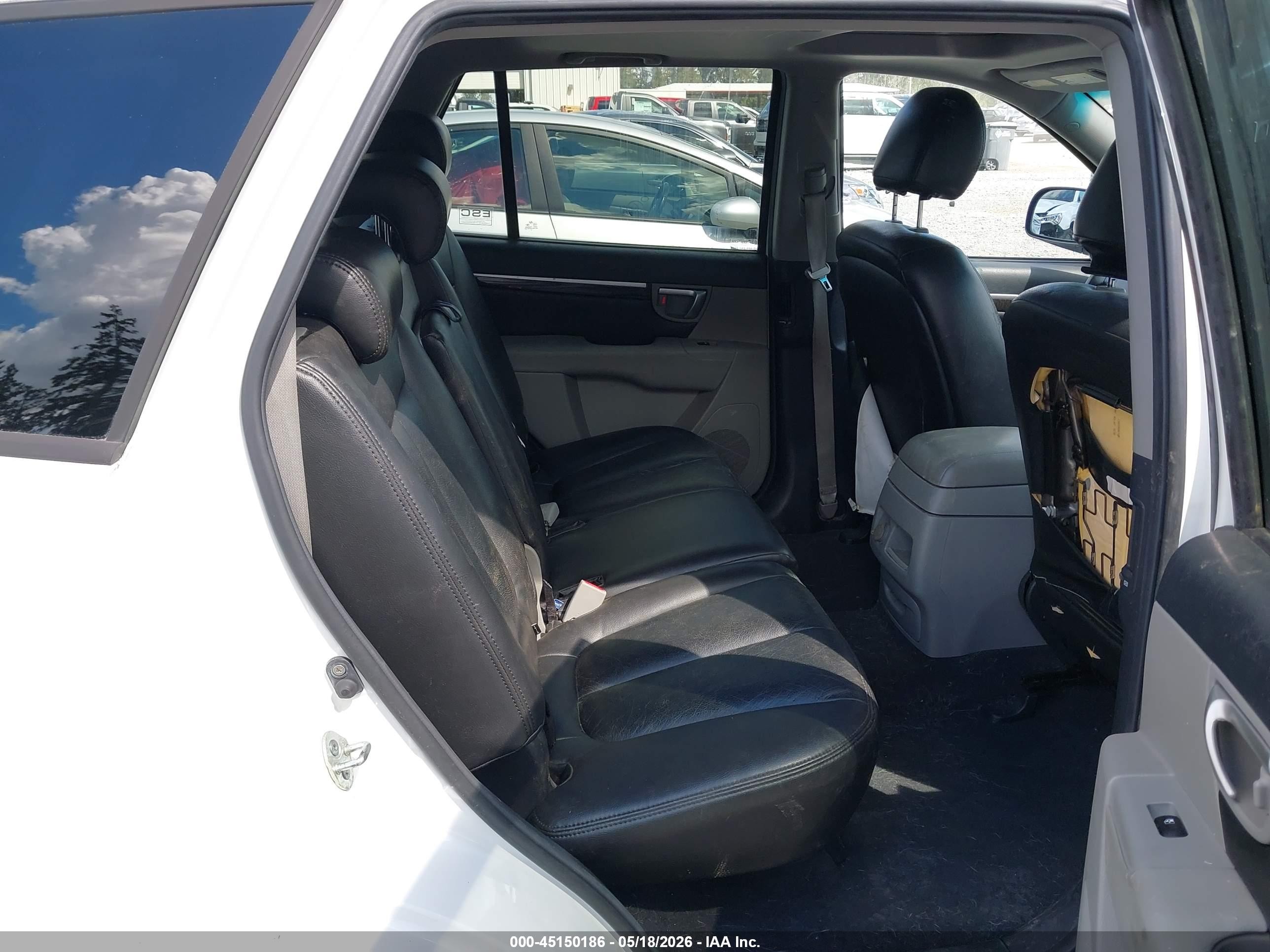 2009 Hyundai Santa Fe Gls White vin: 5NMSG13D49H301702
