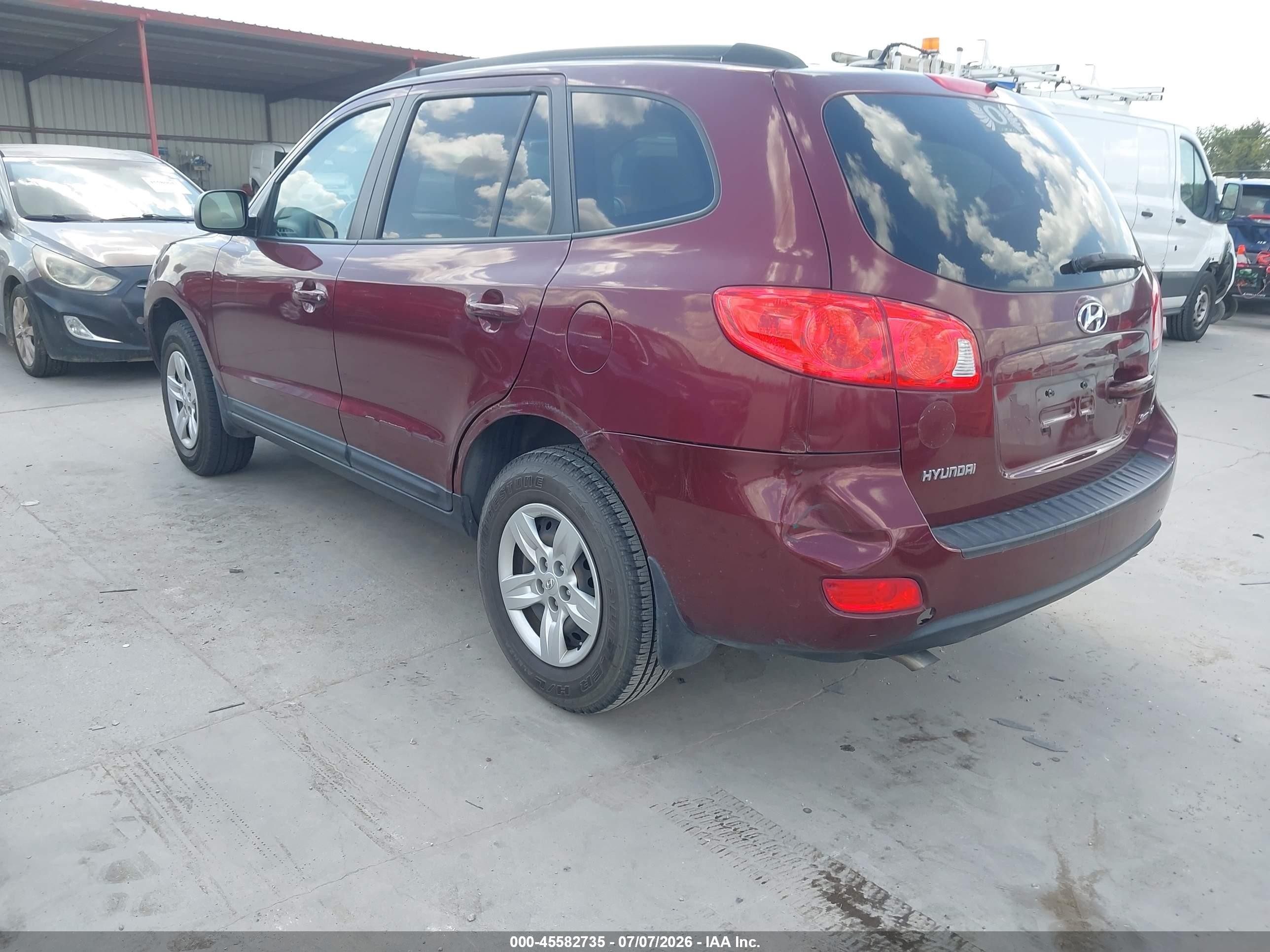 2009 Hyundai Santa Fe Gls Burgundy vin: 5NMSG13D49H302641